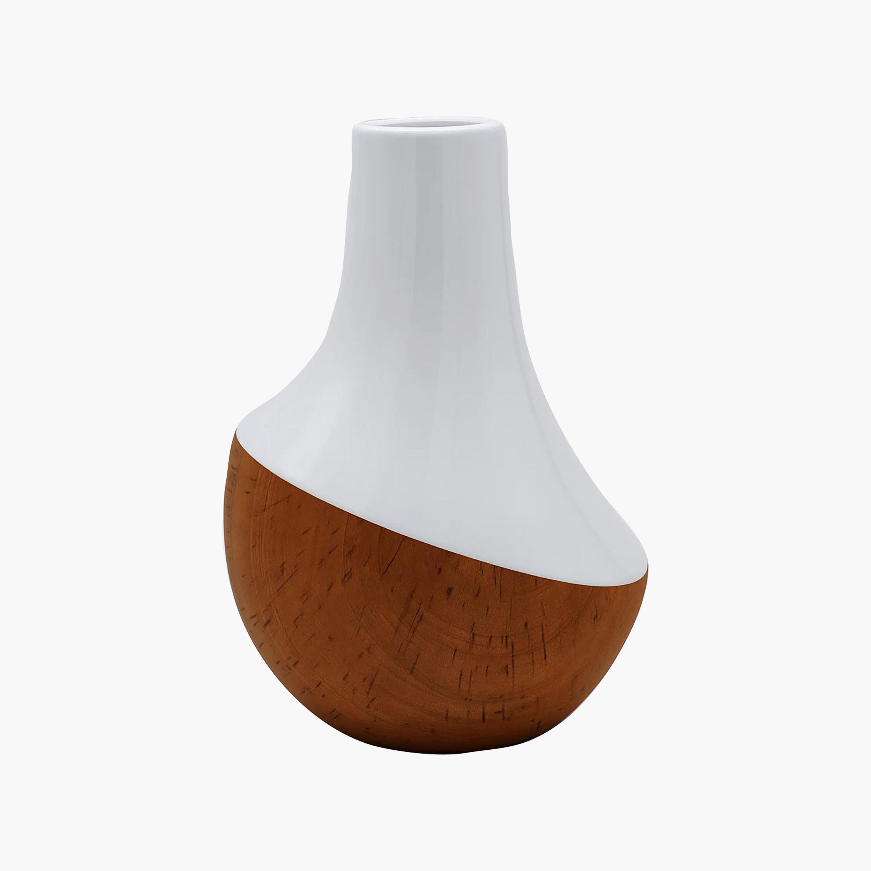 Maria Homes Multicolour Ceramic Cork-Effect Vase-household-decor-vasesandbowls-image-4
