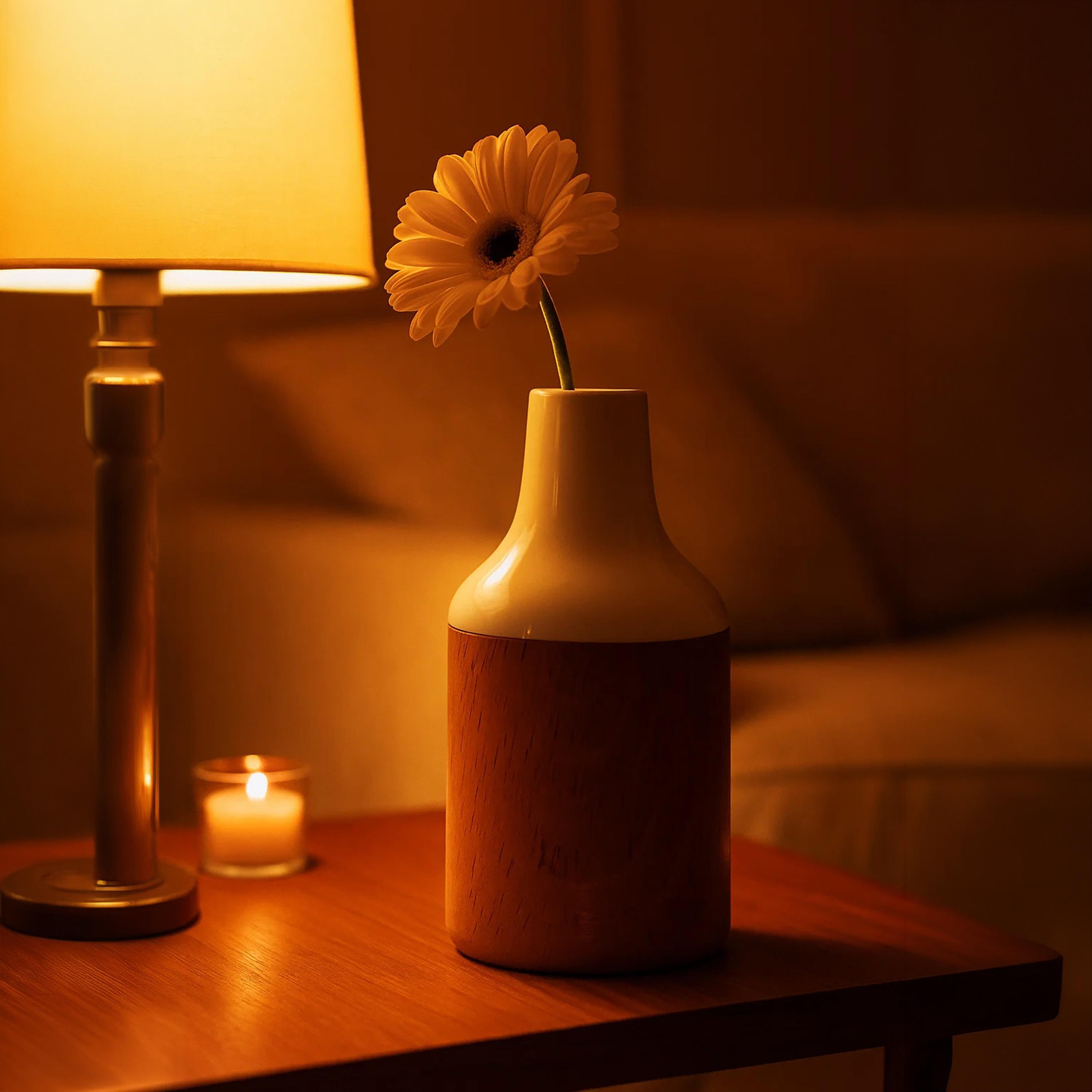 Maria Homes Multicolour Ceramic Cork-Effect Vase-household-decor-vasesandbowls-image-2
