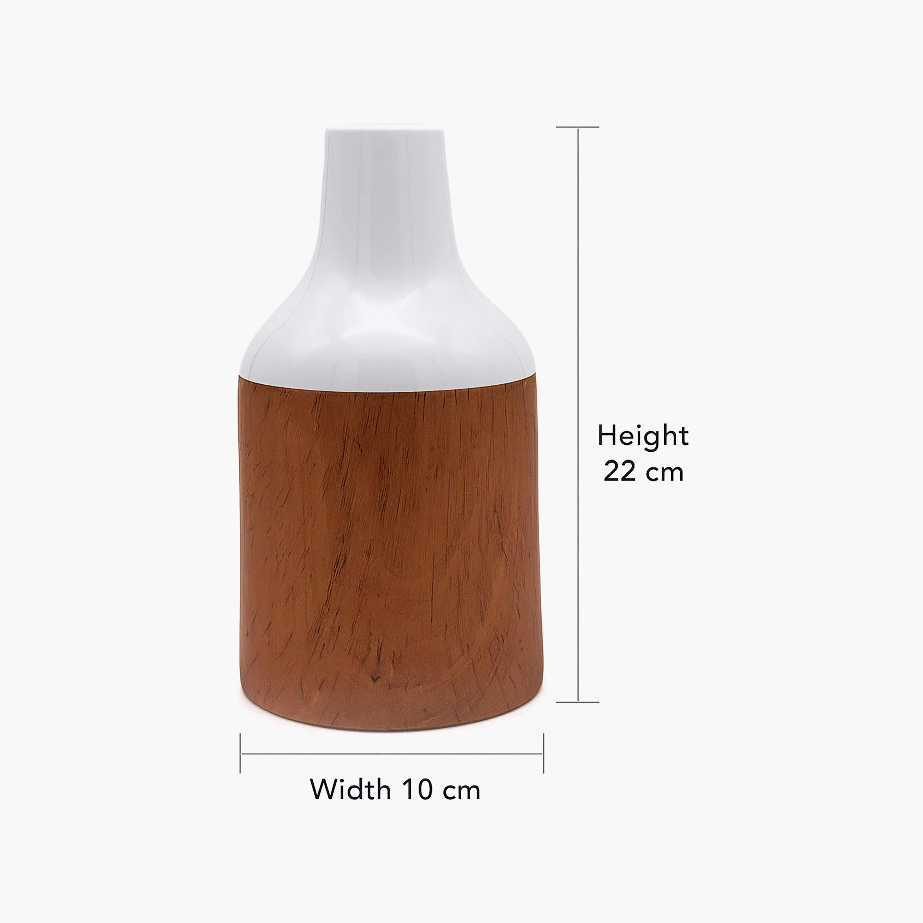 Maria Homes Multicolour Ceramic Cork-Effect Vase-household-decor-vasesandbowls-image-5