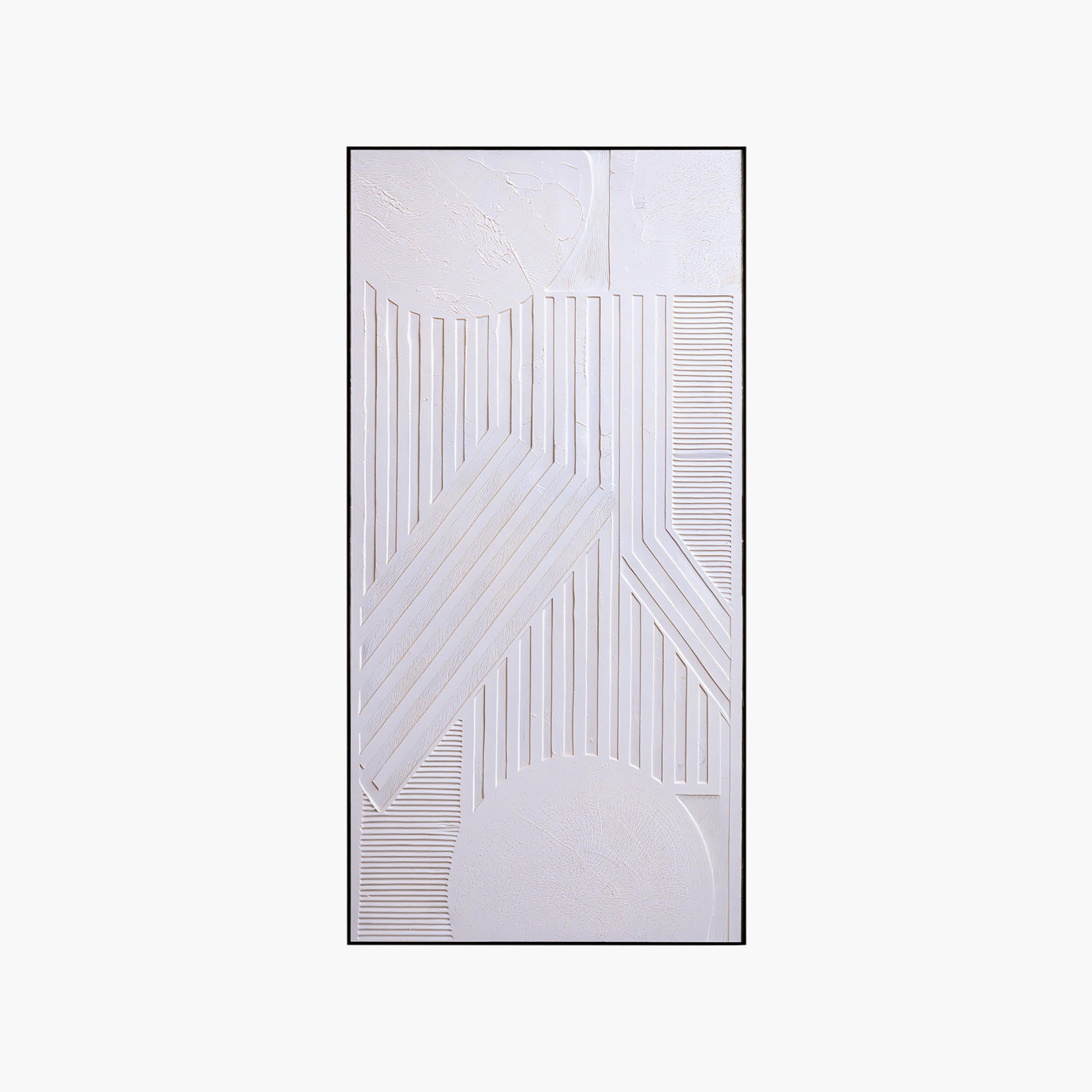 لوحة جدارية بتصميم هندسي أبيض من ماريا هومز-household-walldecorandmirrors-wallart-image-5