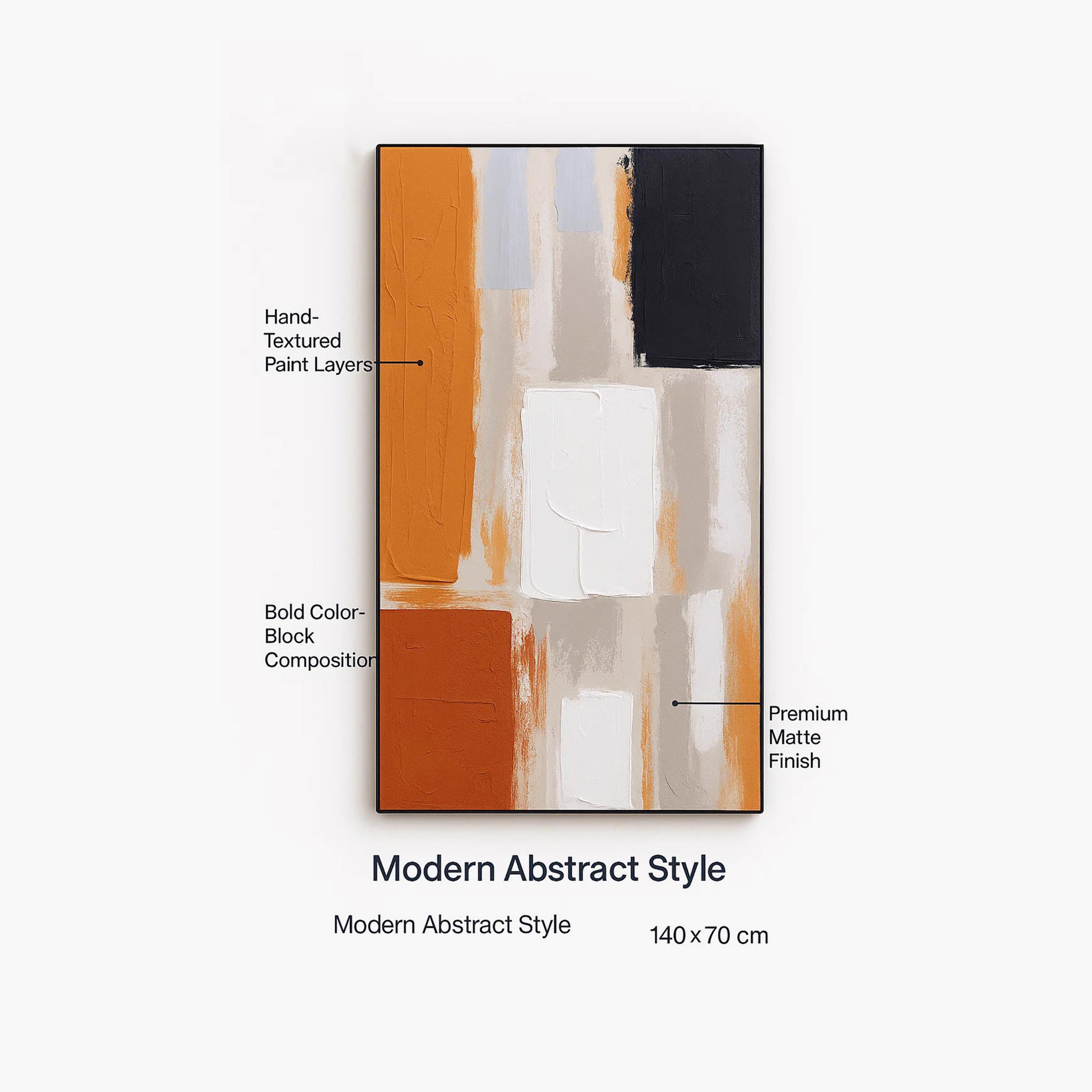 Maria Homes Multicolour Canvas Colour Block Wall Art-household-walldecorandmirrors-wallart-image-4