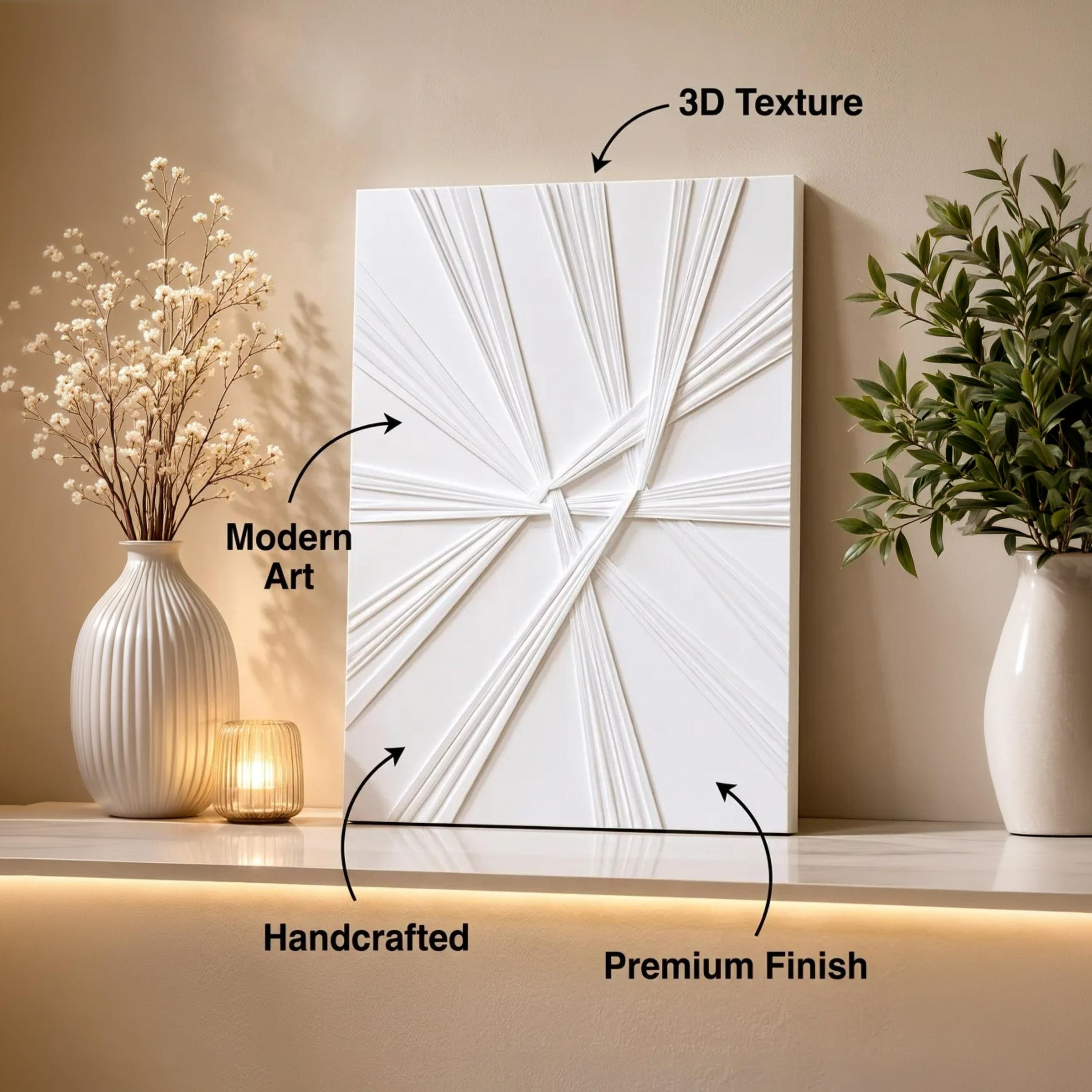 Maria Homes White Canvas Geometric Wall Art-household-walldecorandmirrors-wallart-image-3