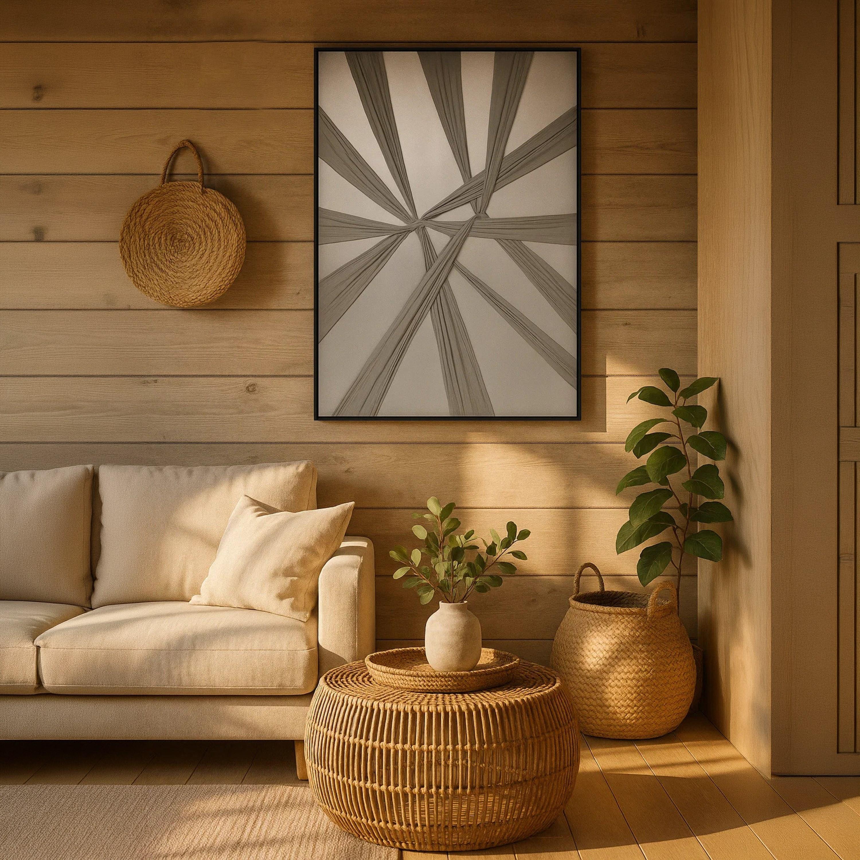 لوحة جدارية فنية بتصميم تجريدي وملمس بارز من قماش الكانفاس باللون الرمادي من ماريا هومز-household-walldecorandmirrors-wallart-image-2