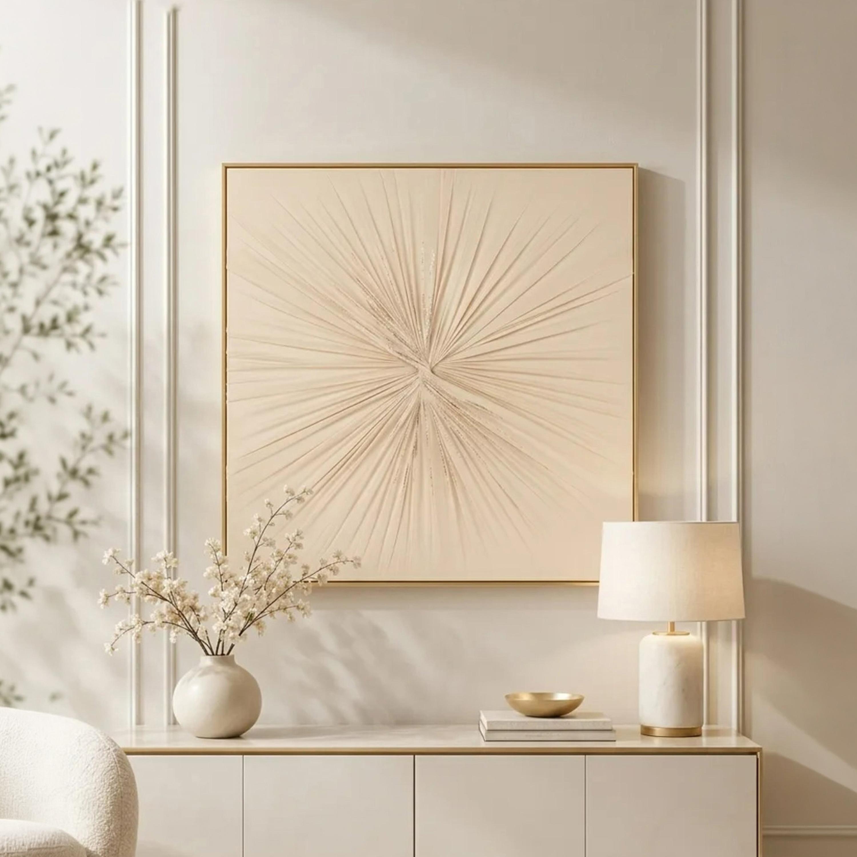 لوحة حائط بإطار بتصميم أشعة الشمس متعددة الألوان من ماريا هومز-household-walldecorandmirrors-wallart-image-1