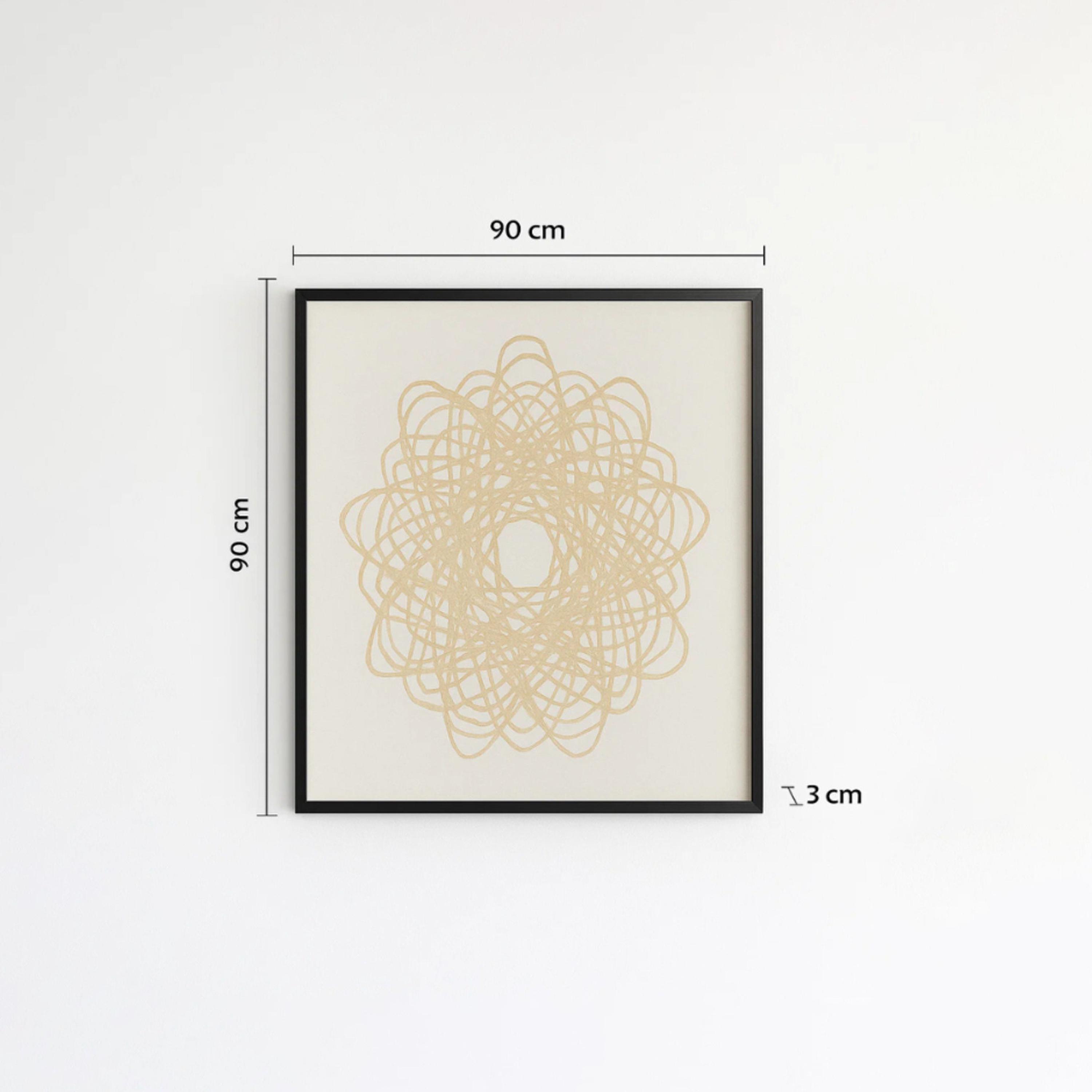 Maria Homes Multicolour Canvas Line Pattern Framed Wall Art-household-walldecorandmirrors-wallart-image-6