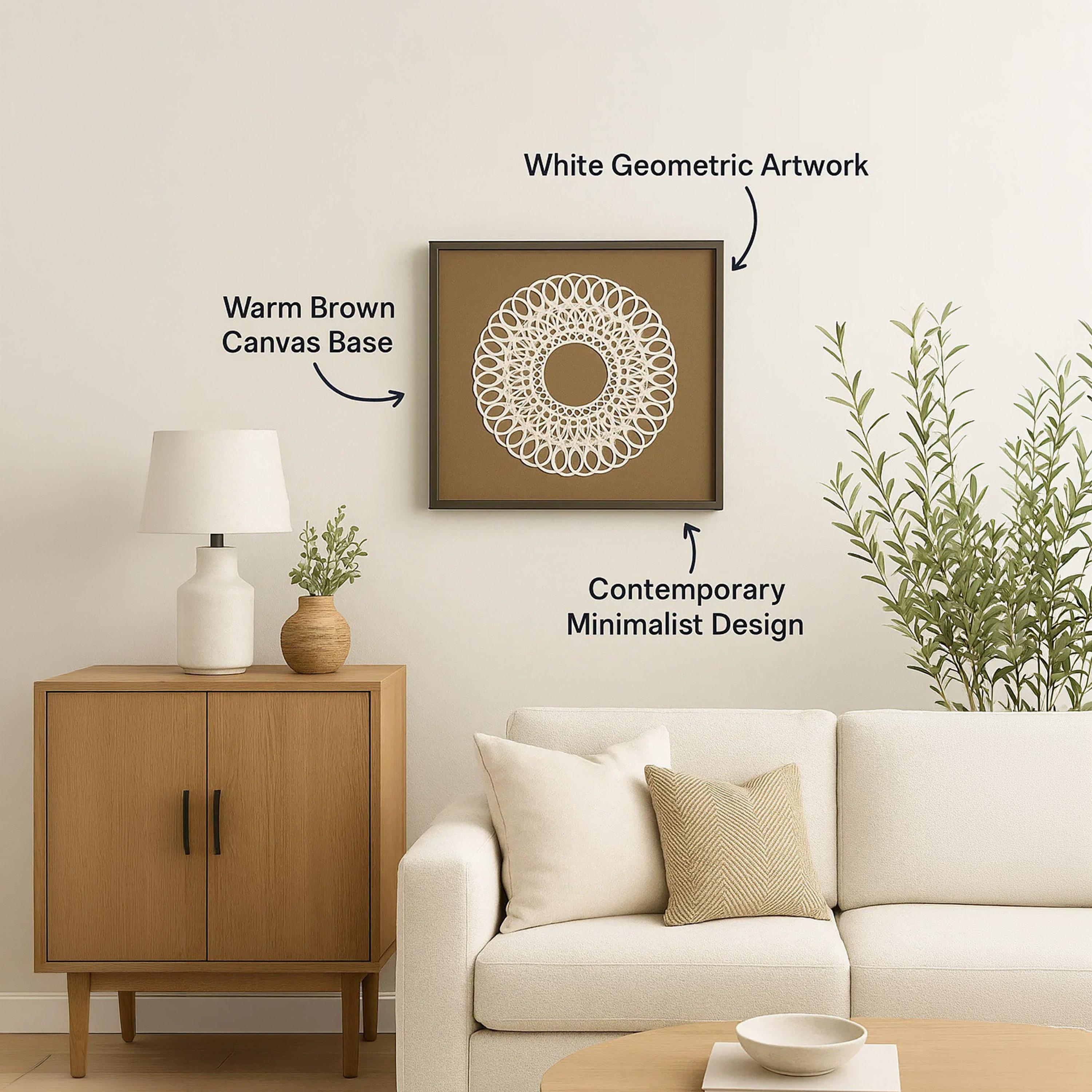 Maria Homes Multicolour Canvas Mandala Pattern Framed Wall Art-household-walldecorandmirrors-wallart-image-4