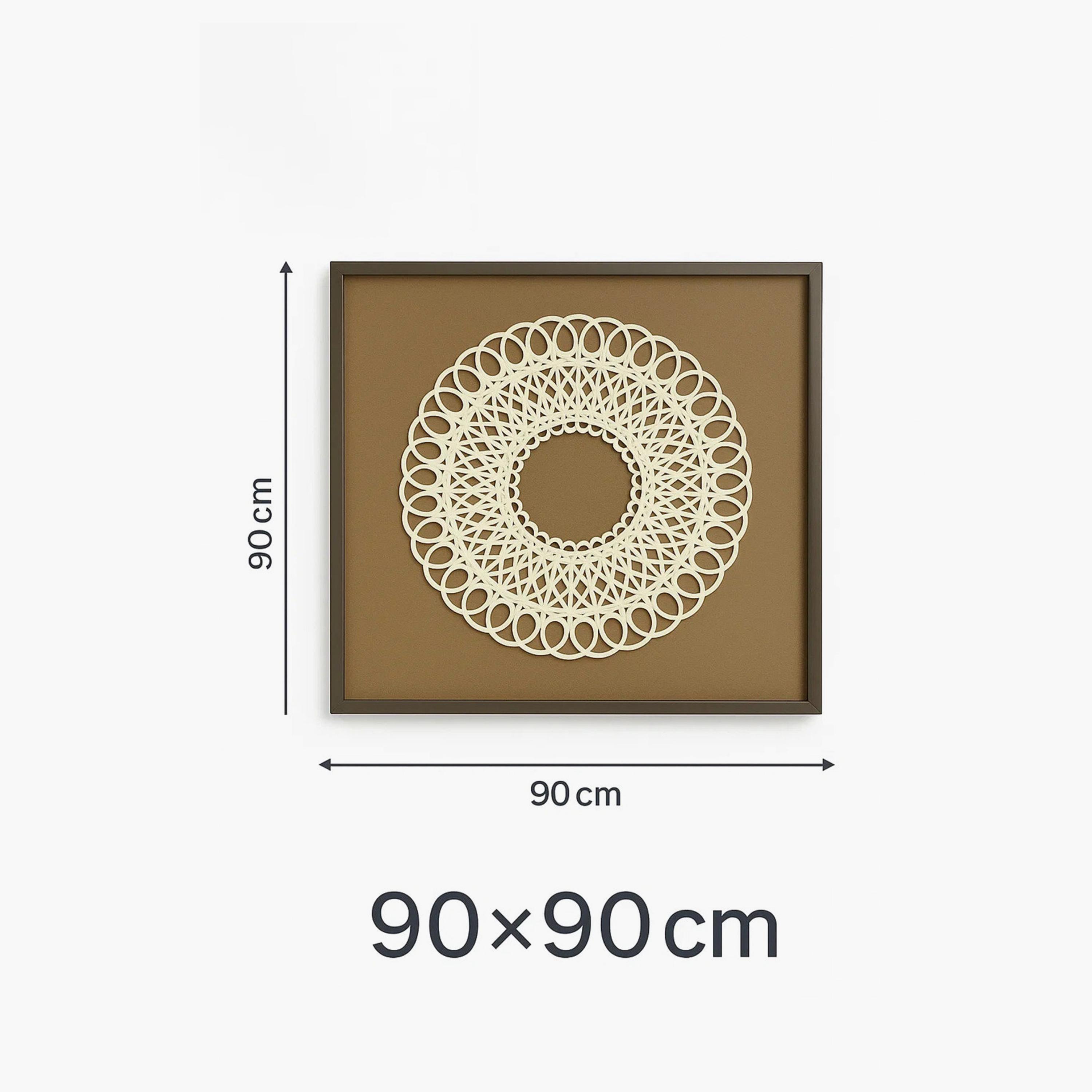 Maria Homes Multicolour Canvas Mandala Pattern Framed Wall Art-household-walldecorandmirrors-wallart-image-6