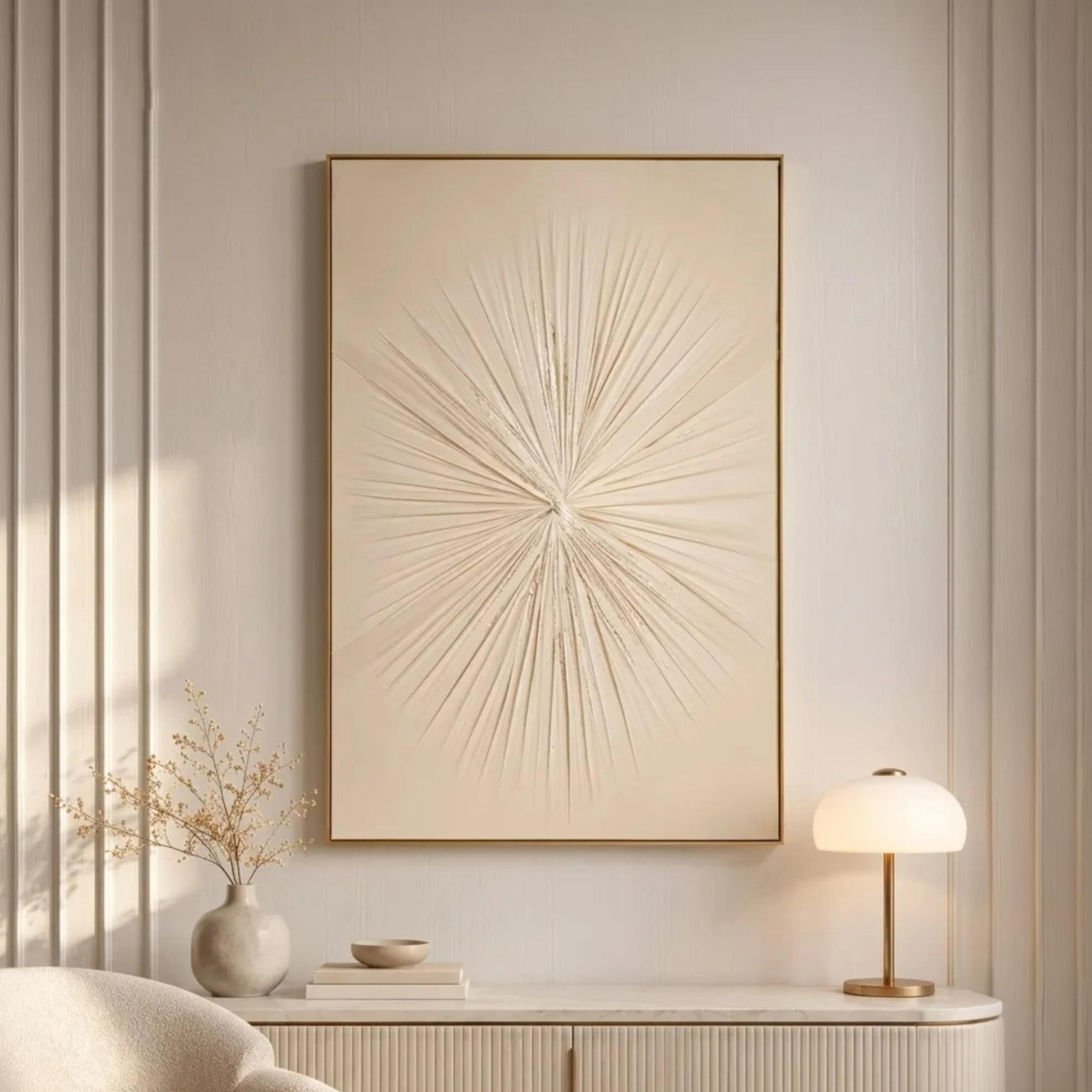 لوحة حائط بإطار بتصميم أشعة الشمس متعددة الألوان من ماريا هومز-household-walldecorandmirrors-wallart-image-1