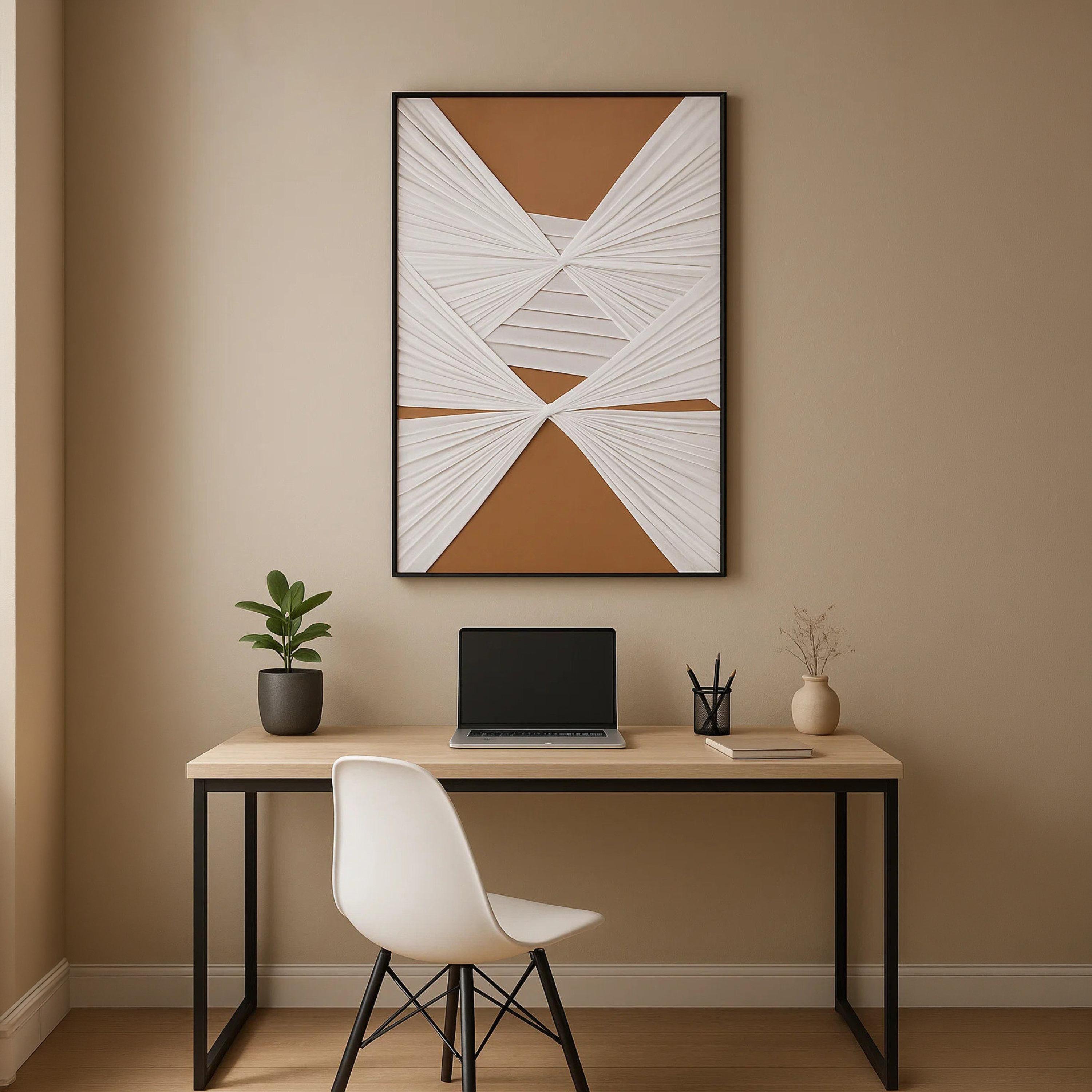 Maria Homes White Canvas Abstract Framed Wall Art-household-walldecorandmirrors-wallart-image-3