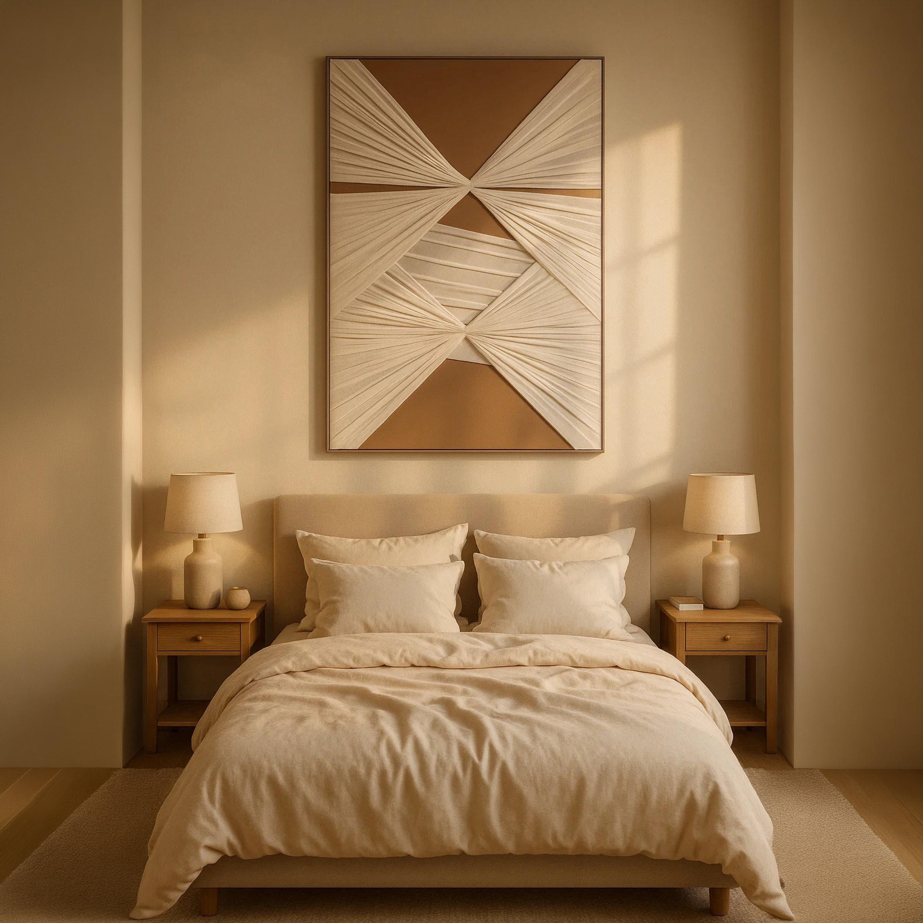 لوحة جدارية مؤطرة بطبعة تجريدية من قماش الكانفاس بلون البيج من ماريا هومز-household-walldecorandmirrors-wallart-image-2