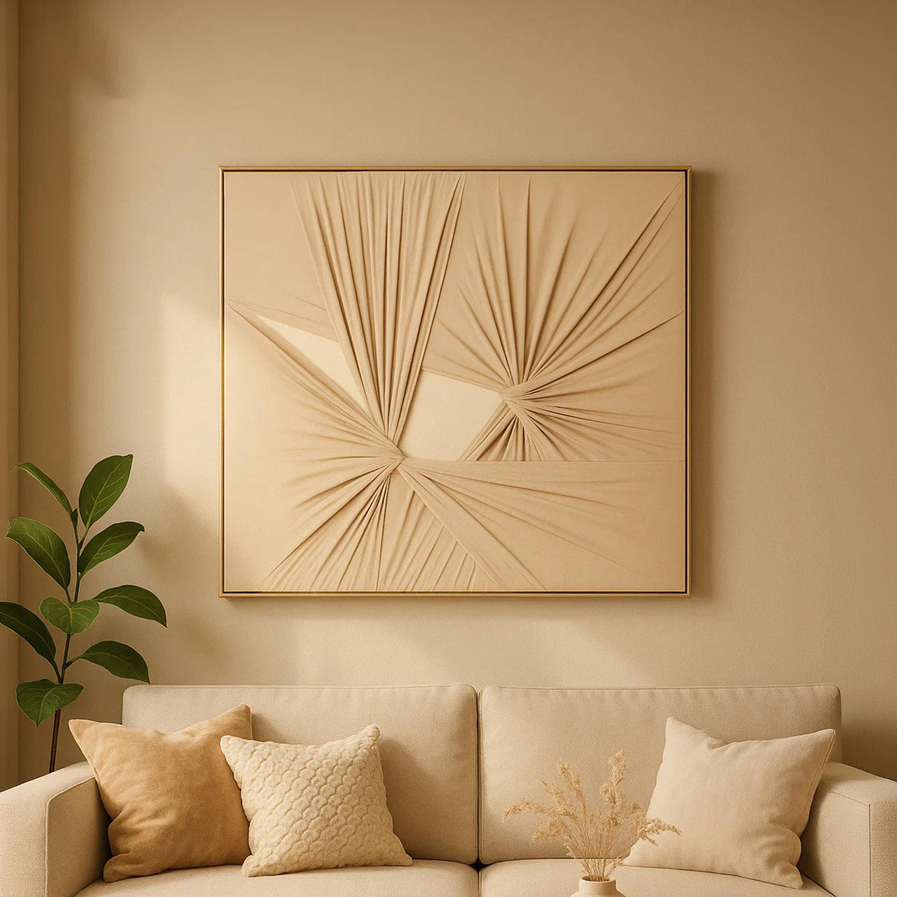 لوحة جدارية بملمس بارز بنقشة تجريدية باللون البيج من ماريا هومز-household-walldecorandmirrors-wallart-image-1