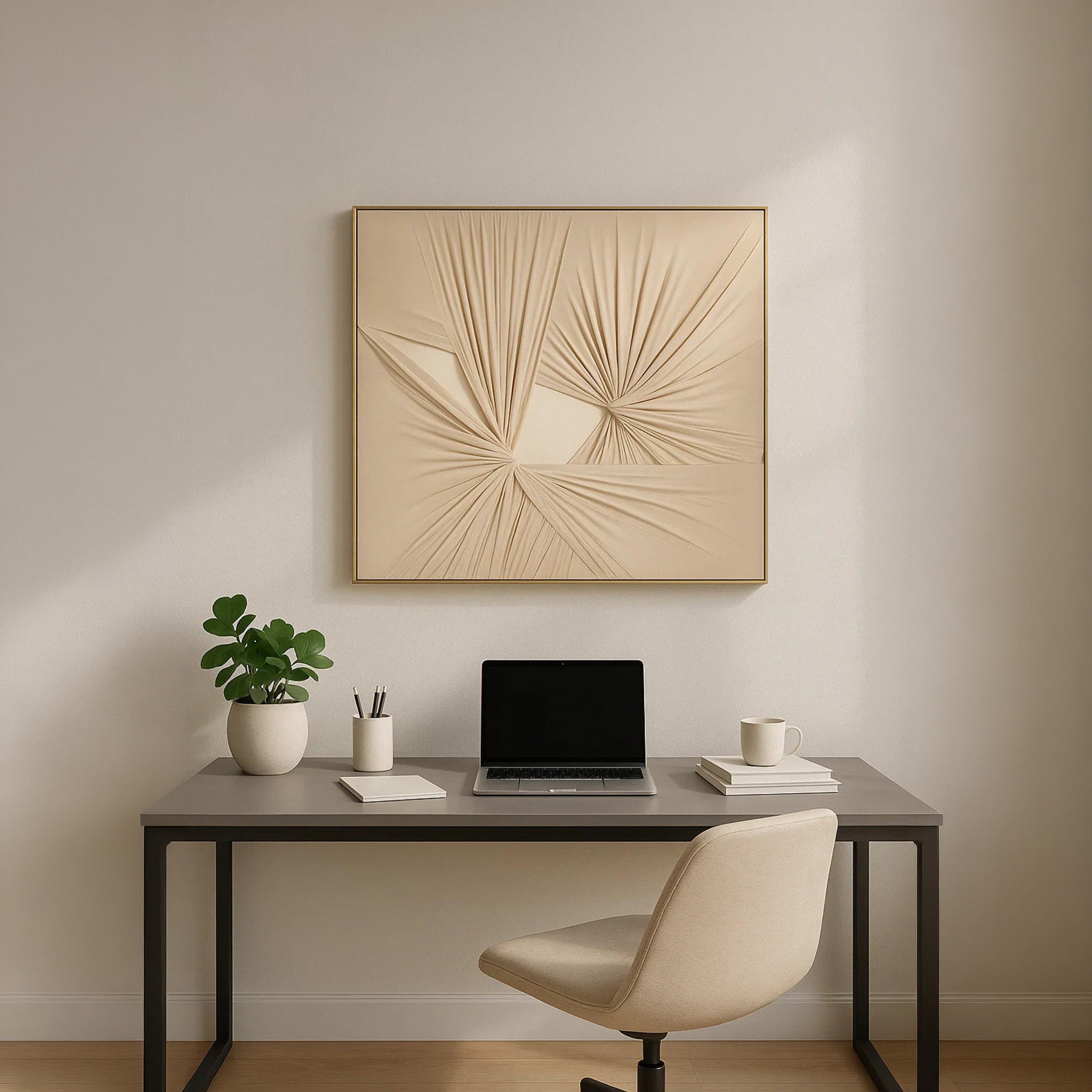 لوحة جدارية بملمس بارز بنقشة تجريدية باللون البيج من ماريا هومز-household-walldecorandmirrors-wallart-image-2