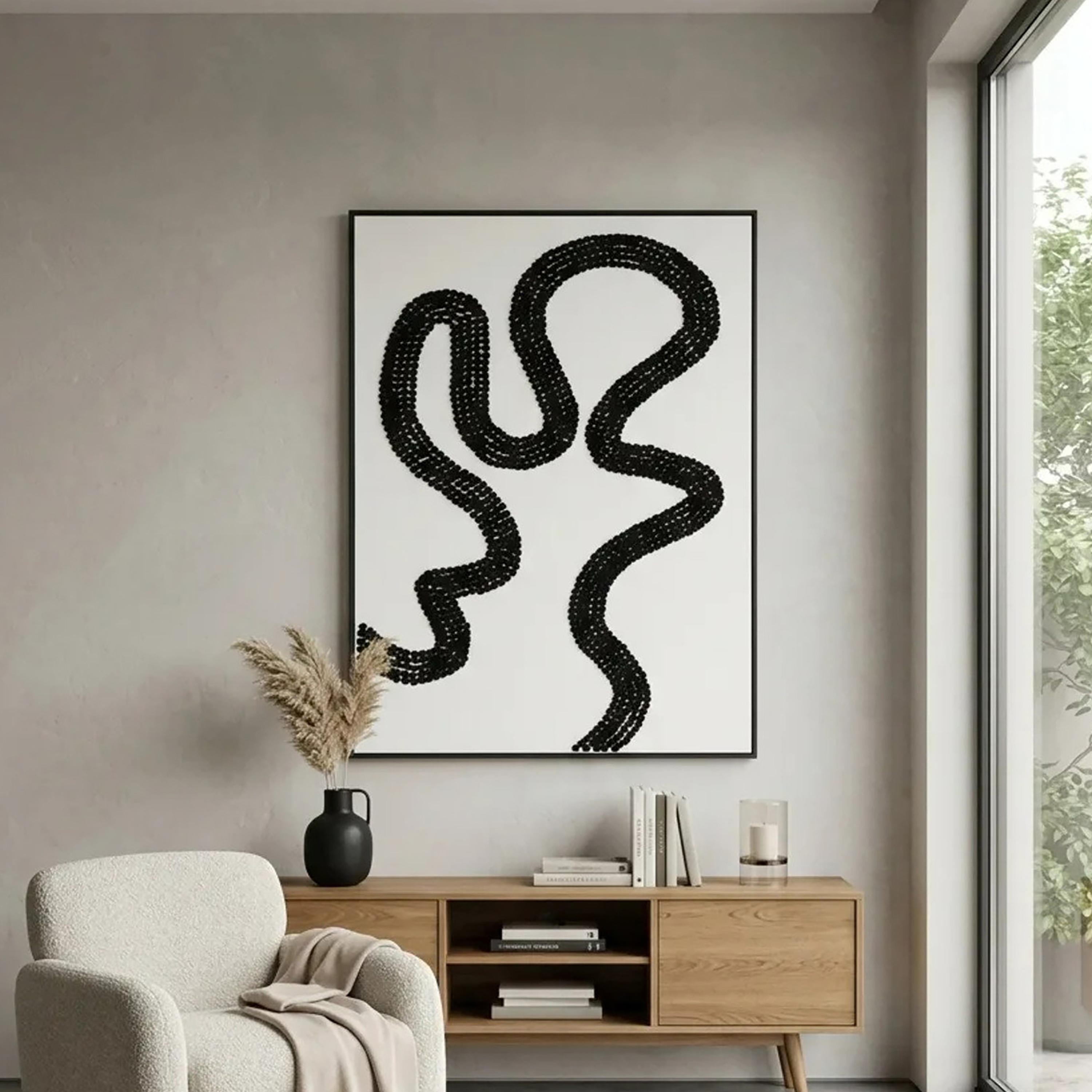 لوحة جدارية مؤطرة بنقشة خطوط متعددة الألوان من ماريا هومز-household-walldecorandmirrors-wallart-image-2