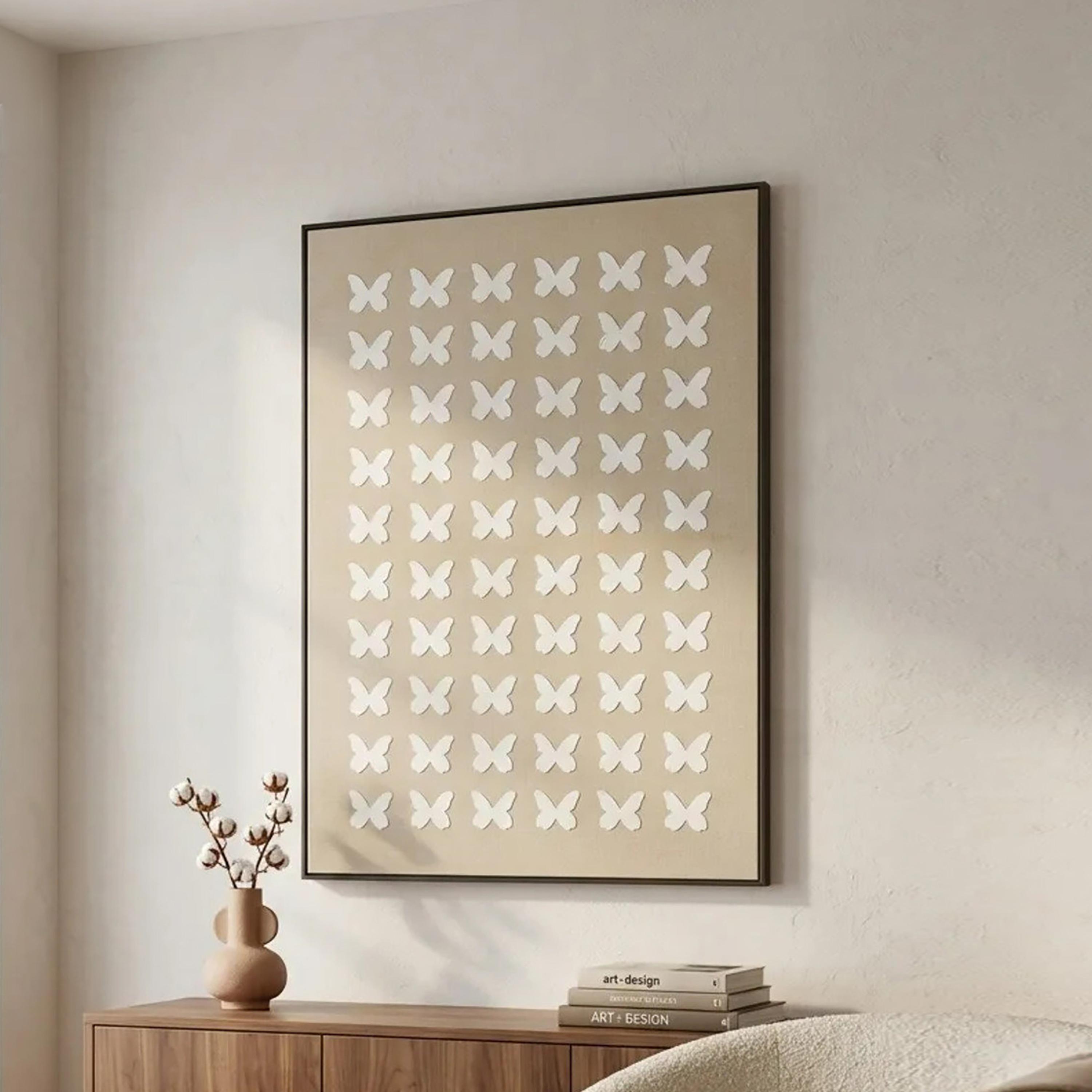 لوحة حائط مؤطرة بنمط الفراشات متعددة الألوان من ماريا هومز-household-walldecorandmirrors-wallart-image-2