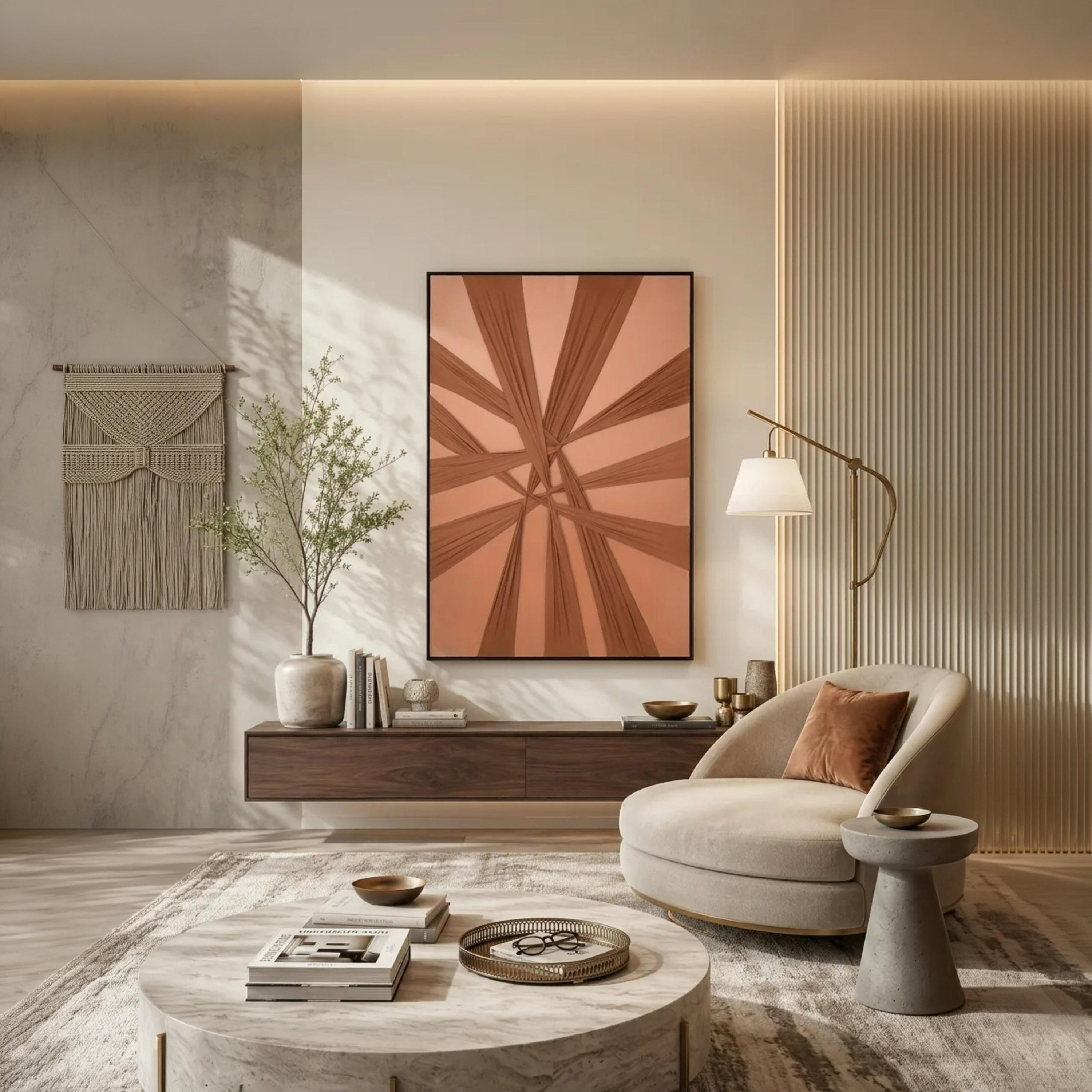 لوحة جدارية بإطار بنقشة هندسية متعددة الألوان من ماريا هومز-household-walldecorandmirrors-wallart-image-2
