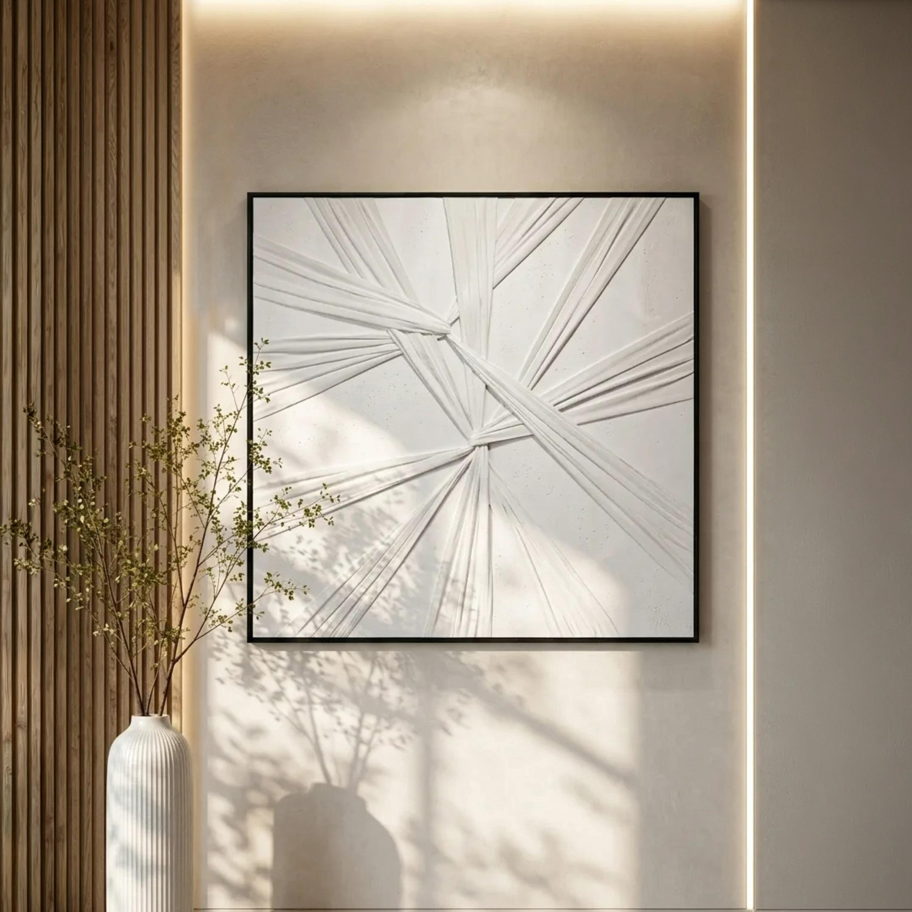 Maria Homes Grey Canvas Geometric Framed Wall Art-household-walldecorandmirrors-wallart-image-1
