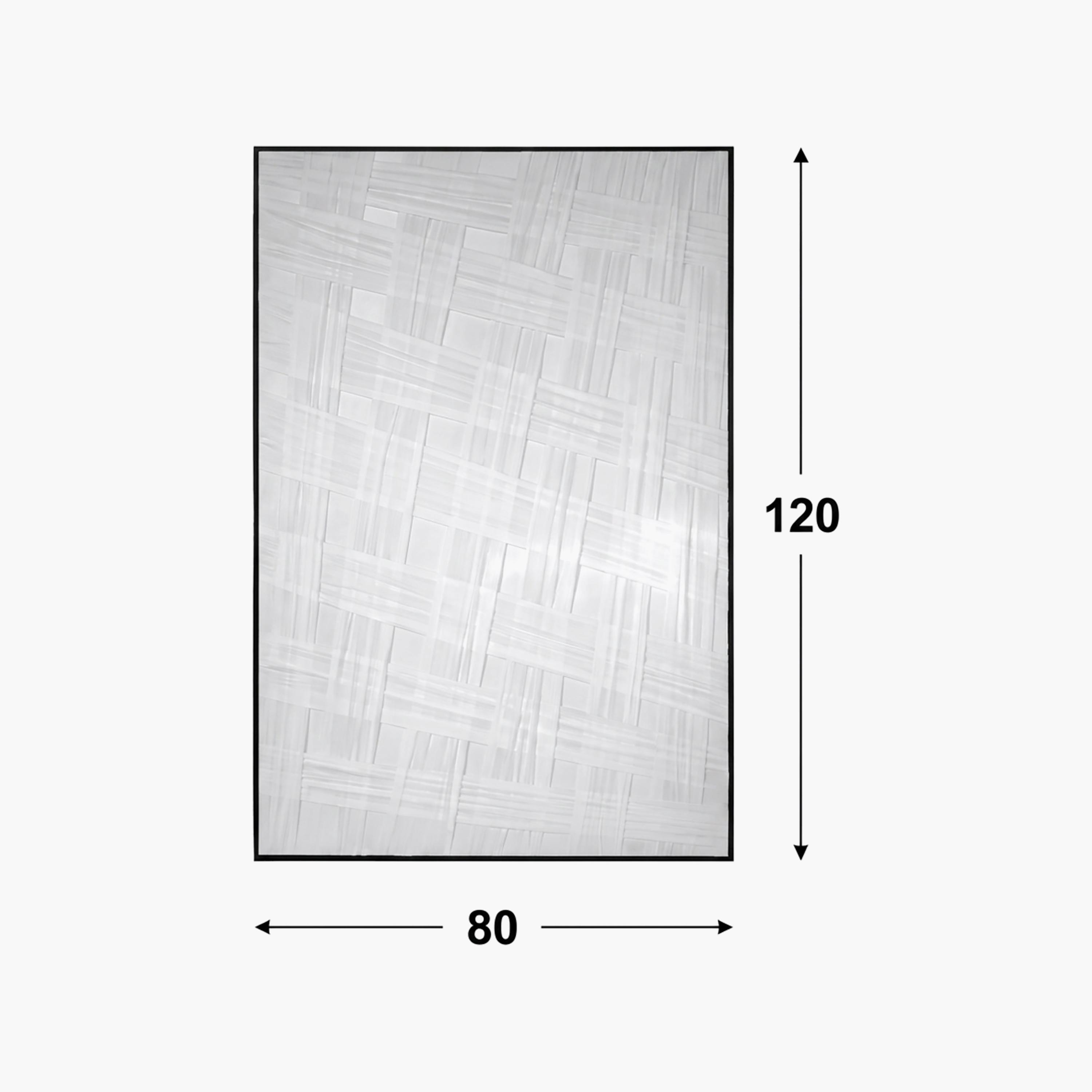 Maria Homes Grey Canvas Woven Pattern Framed Wall Art-household-walldecorandmirrors-wallart-image-4