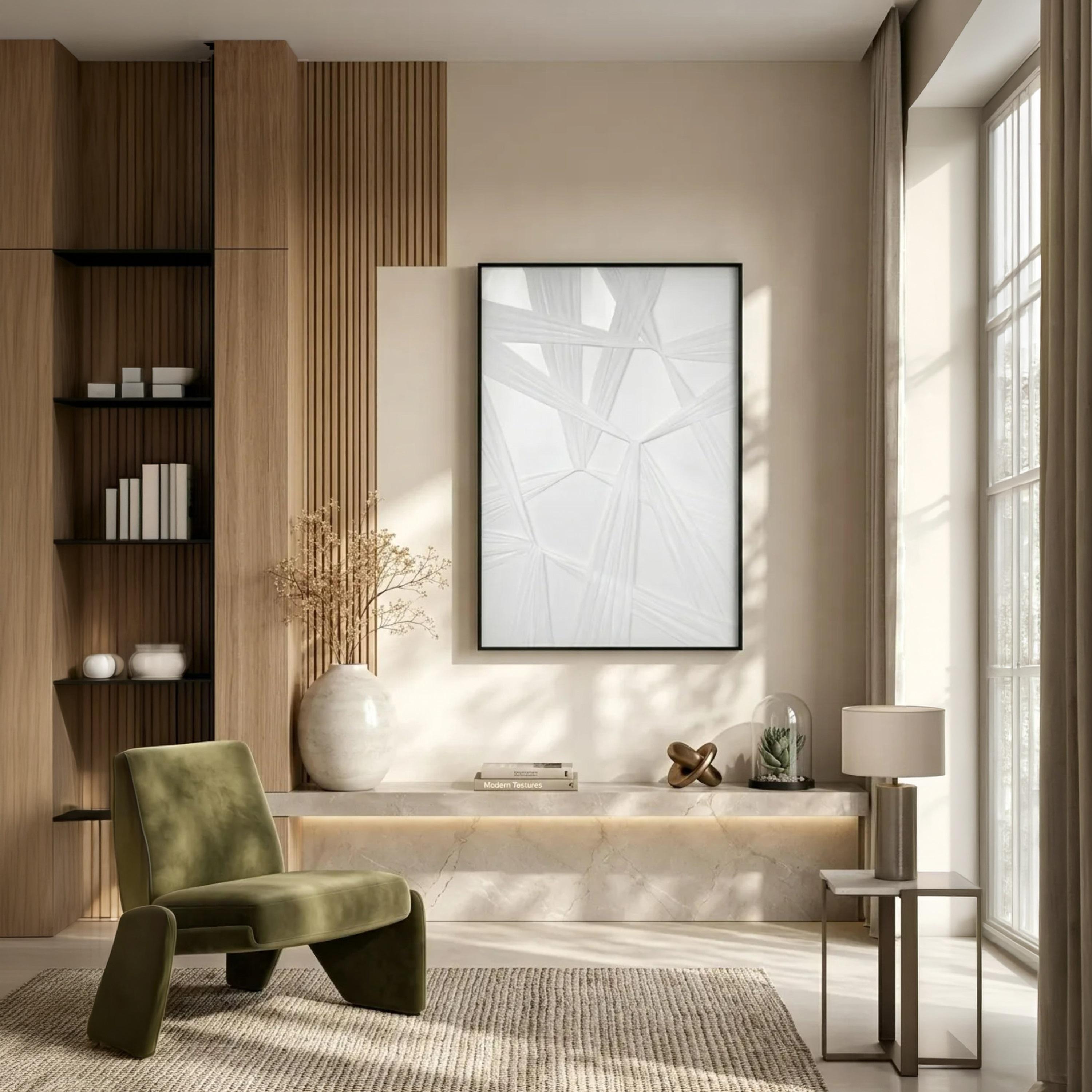 لوحة جدارية بإطار بطبعة هندسية من قماش الكانفاس رمادي من ماريا هومز-household-walldecorandmirrors-wallart-image-2