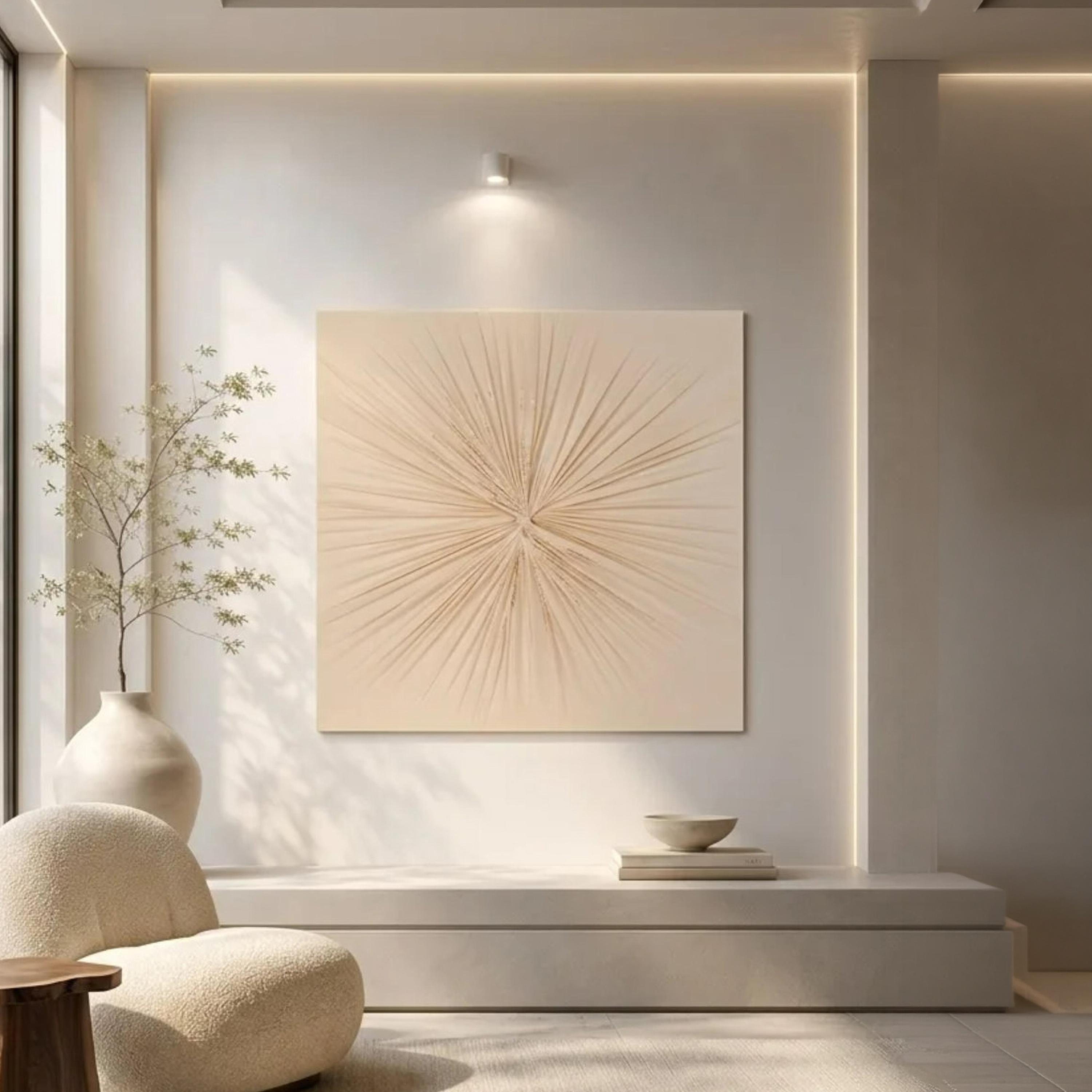 Maria Homes Beige Sunburst Wall Art-household-walldecorandmirrors-wallart-image-2