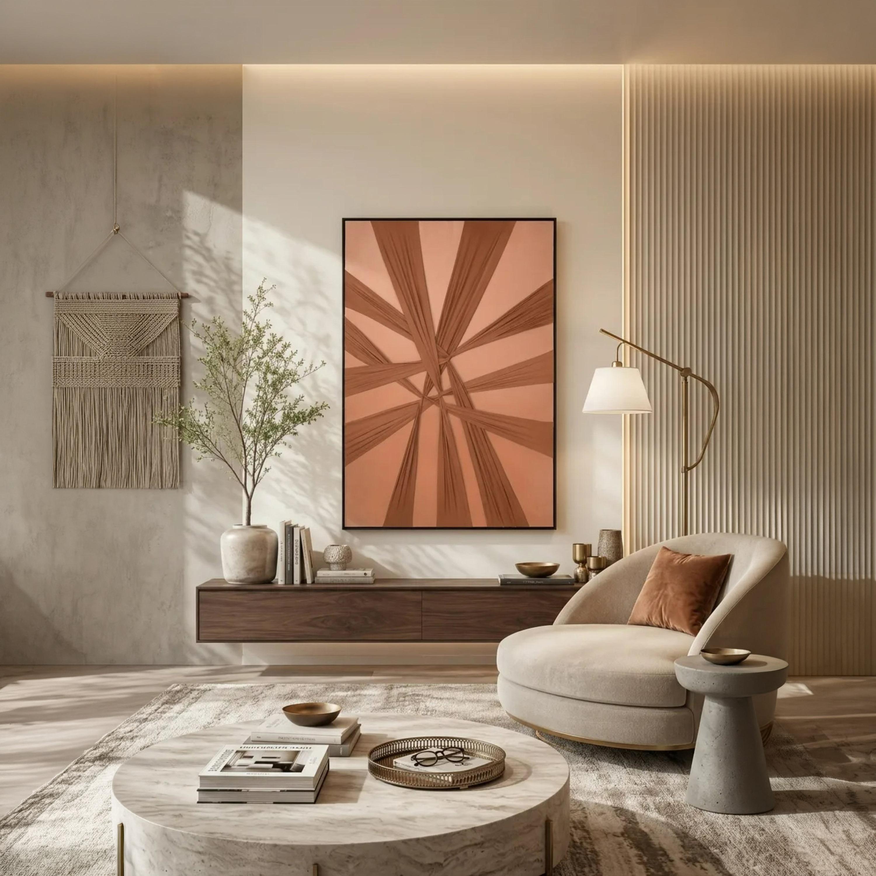لوحة جدارية بإطار بنقشة هندسية متعددة الألوان من ماريا هومز-household-walldecorandmirrors-wallart-image-2