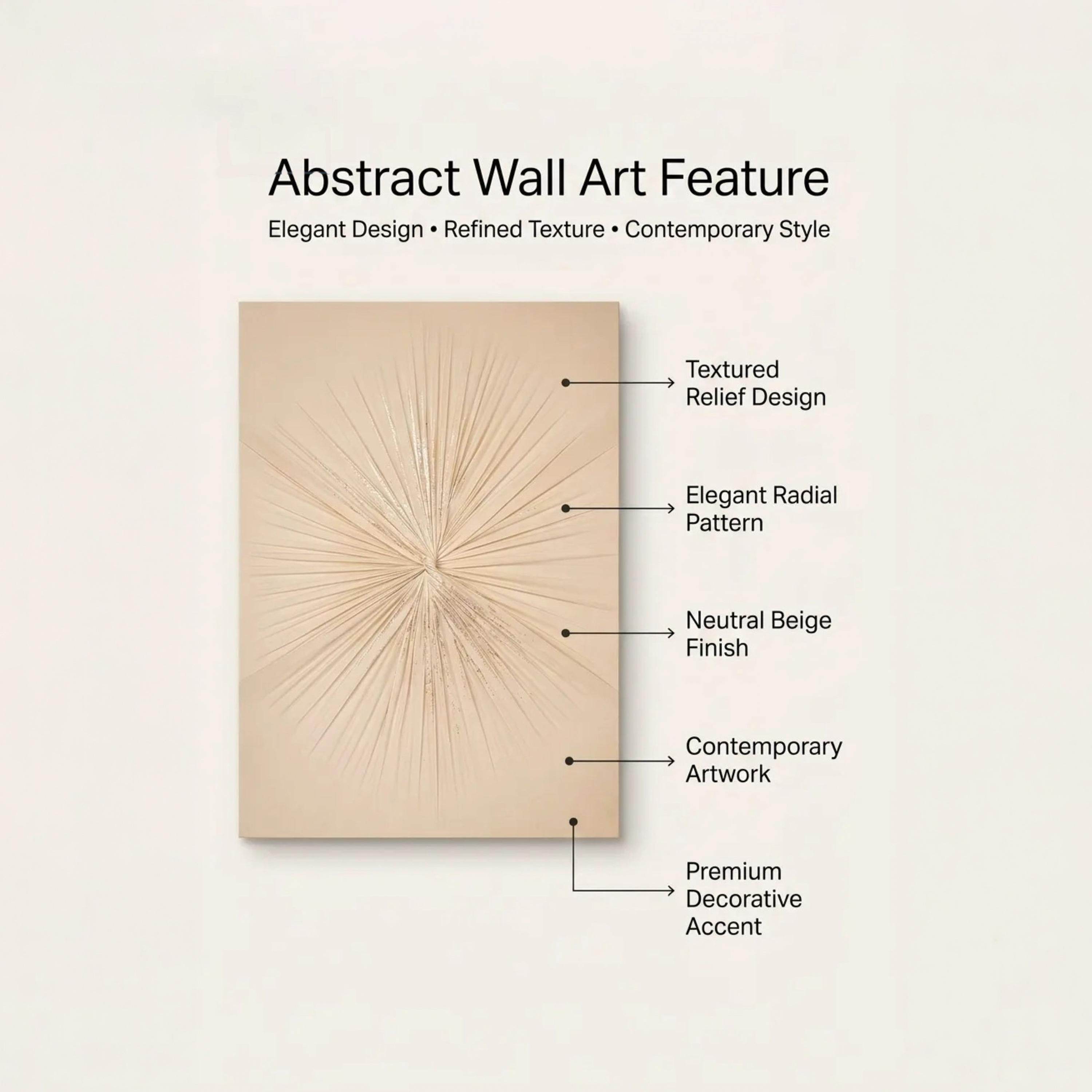 Maria Homes Beige Sunburst Framed Wall Art-household-walldecorandmirrors-wallart-image-3