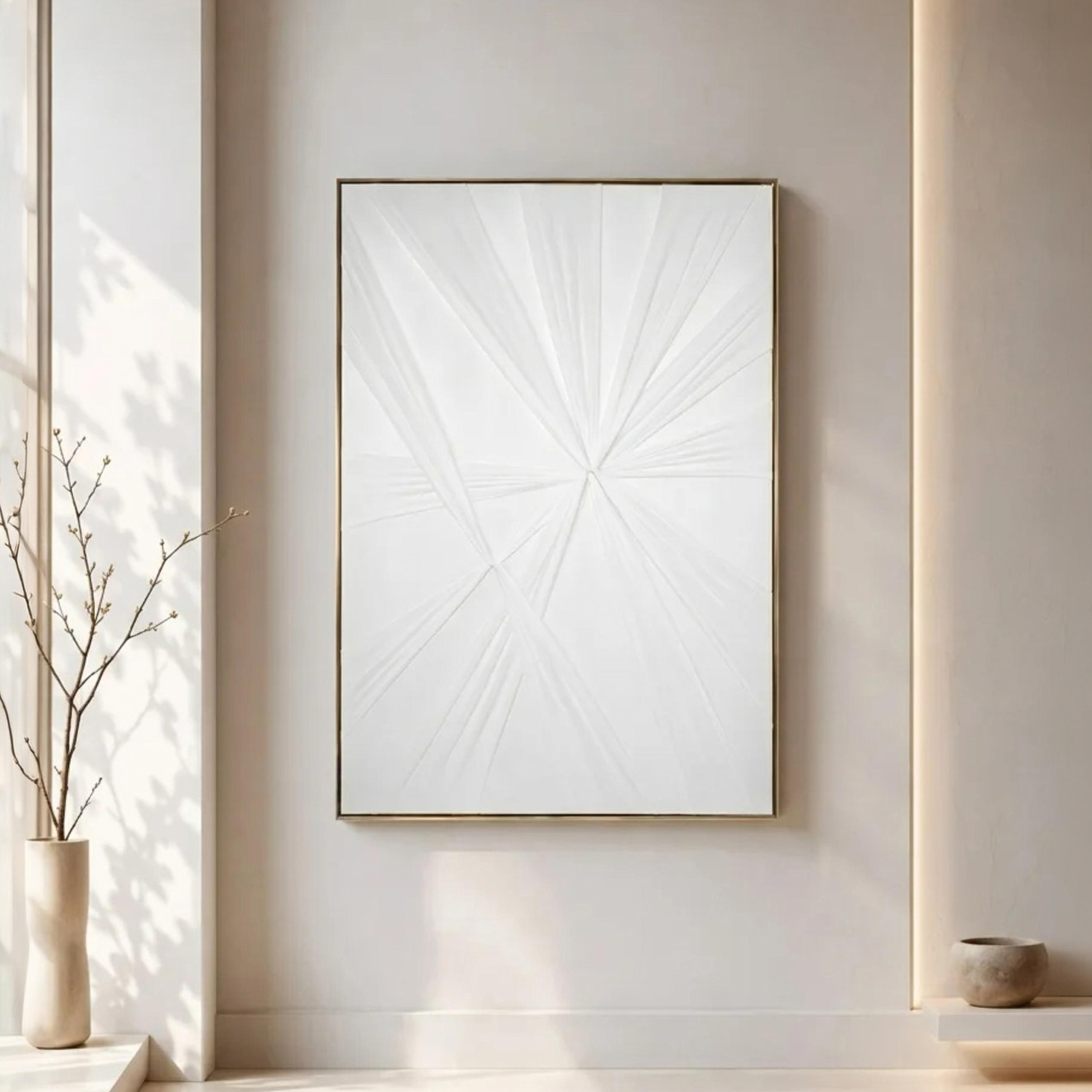 لوحة جدارية بإطار بتصميم هندسي أبيض من ماريا هومز-household-walldecorandmirrors-wallart-image-1
