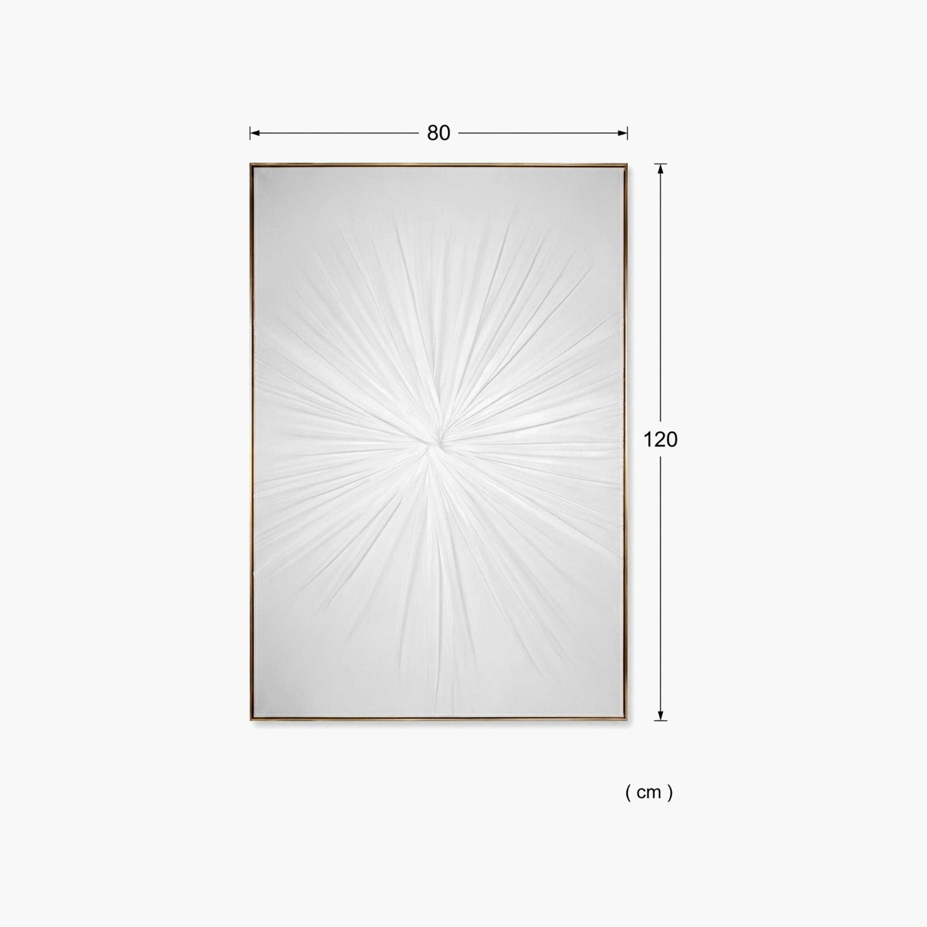 Maria Homes White Canvas Sunburst Framed Wall Art-household-walldecorandmirrors-wallart-image-4