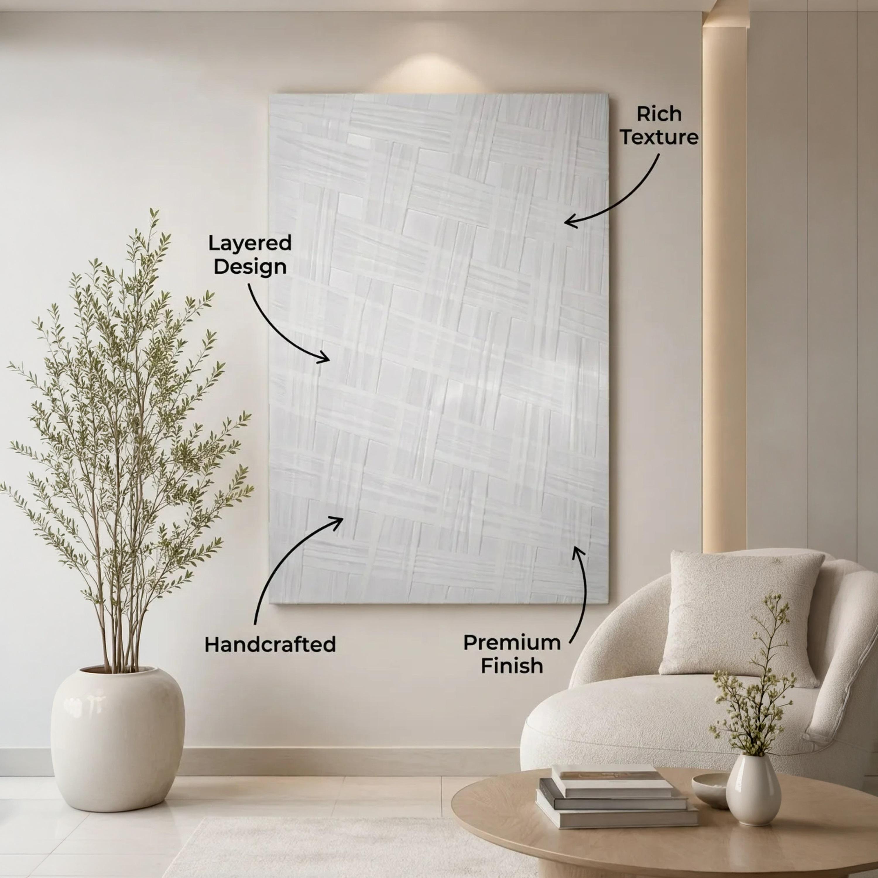 لوحة فنية جدارية بنقشة منسوجة باللون الأبيض من ماريا هومز-household-walldecorandmirrors-wallart-image-3