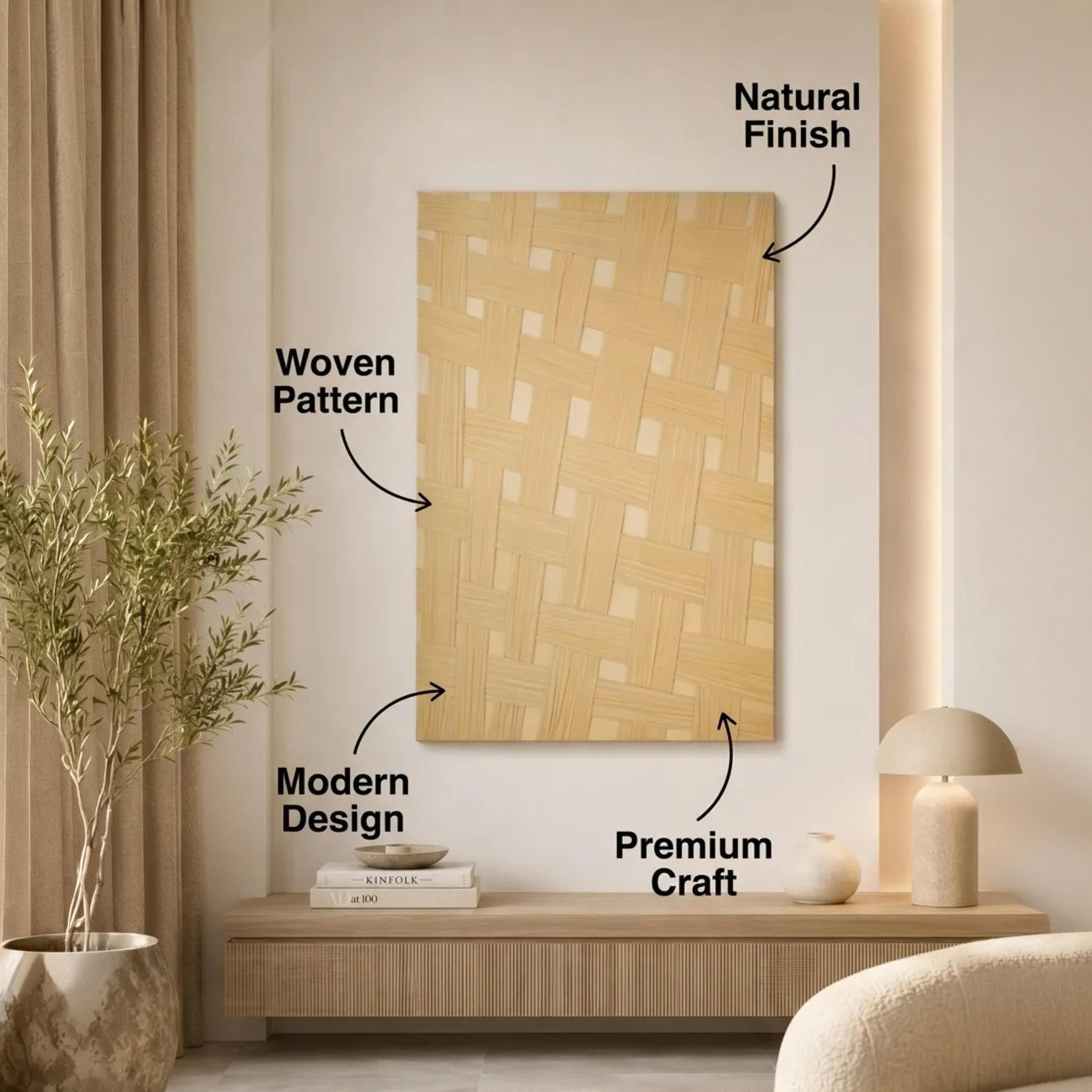 Maria Homes Beige Canvas Woven Pattern Wall Art-household-walldecorandmirrors-wallart-image-3
