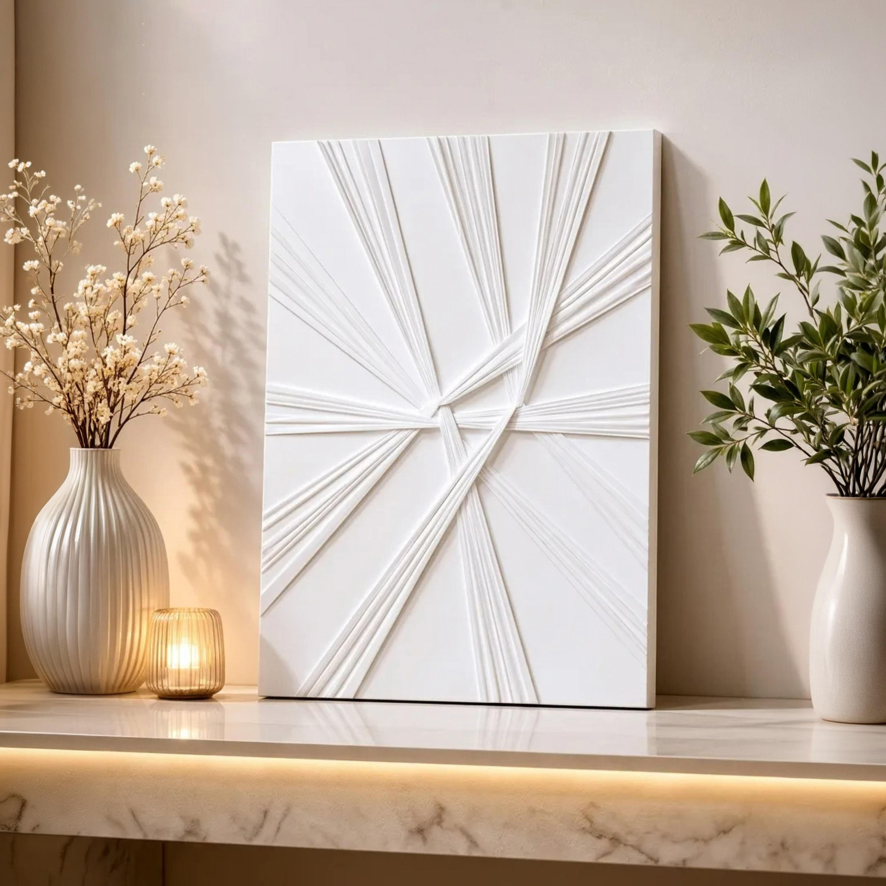 Maria Homes White Geometric Wall Art-household-walldecorandmirrors-wallart-image-1