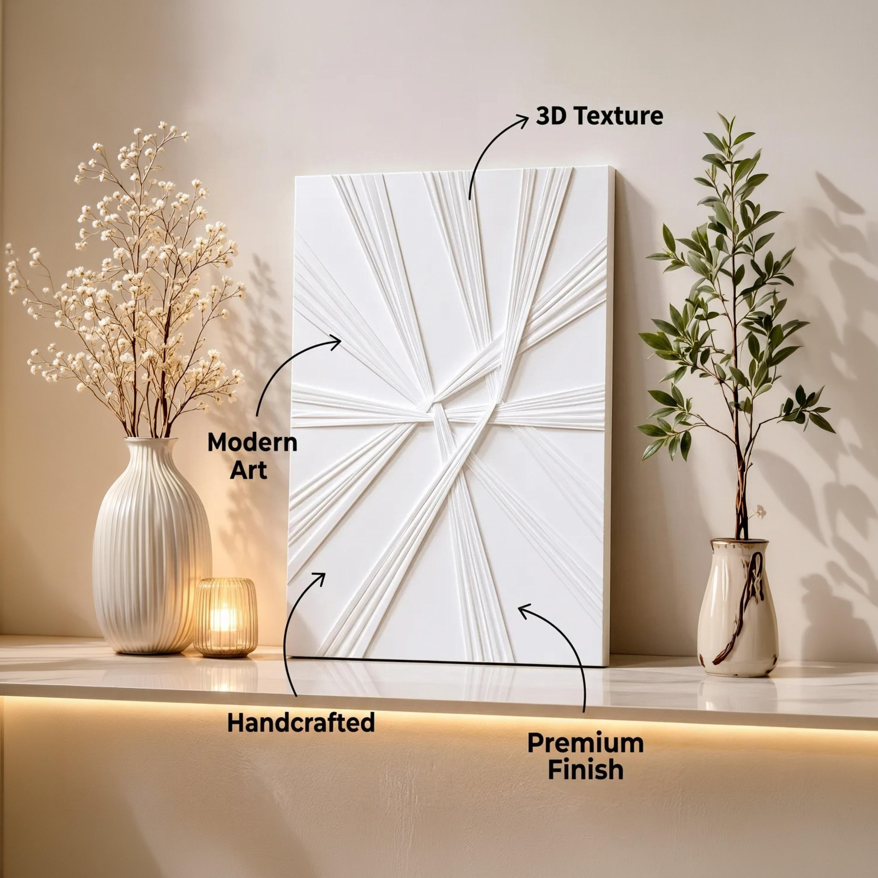 Maria Homes White Geometric Wall Art-household-walldecorandmirrors-wallart-image-3