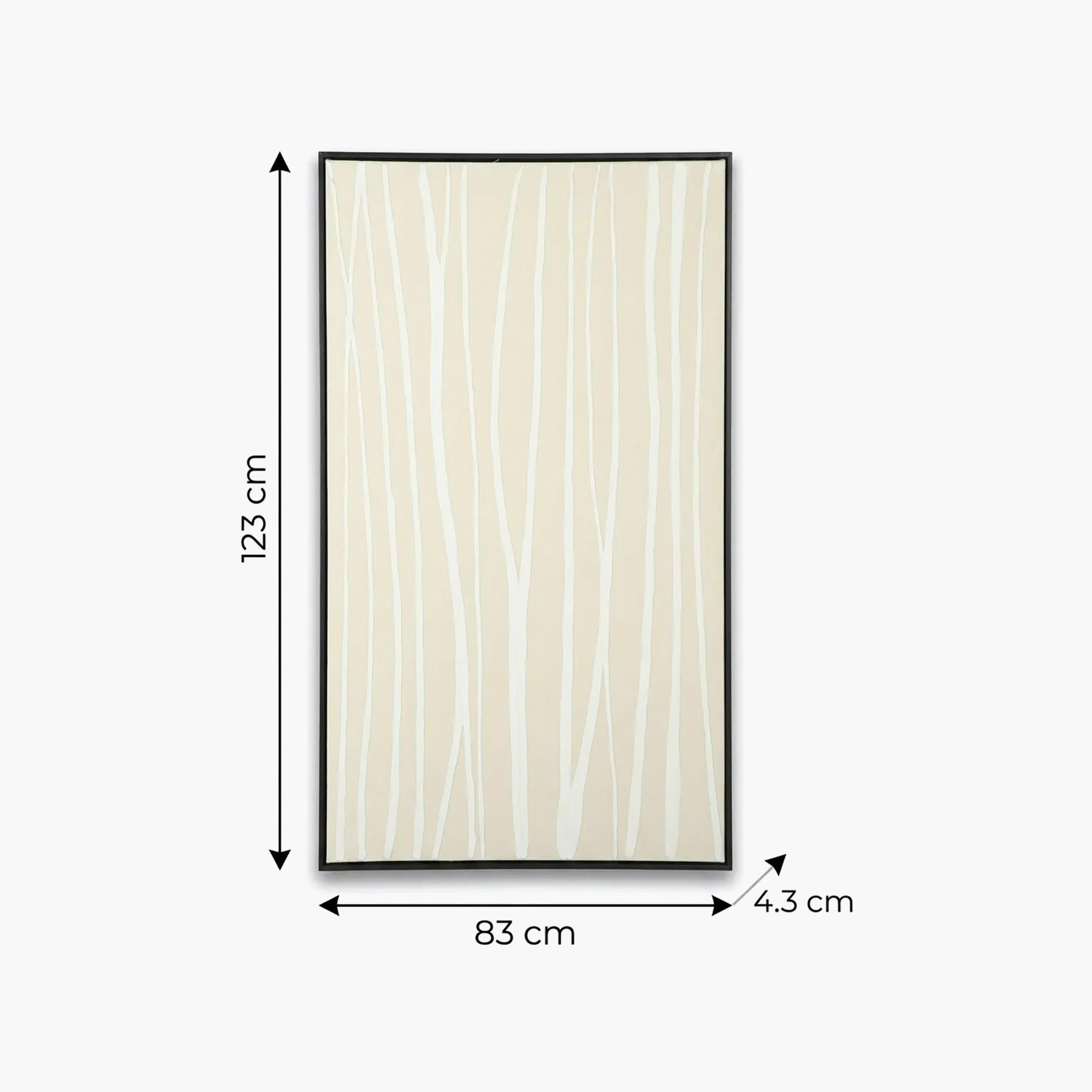 لوحة جدارية مؤطرة بتصميم تجريدي وملمس بارز باللون البيج من ماريا هومز-household-walldecorandmirrors-wallart-image-5