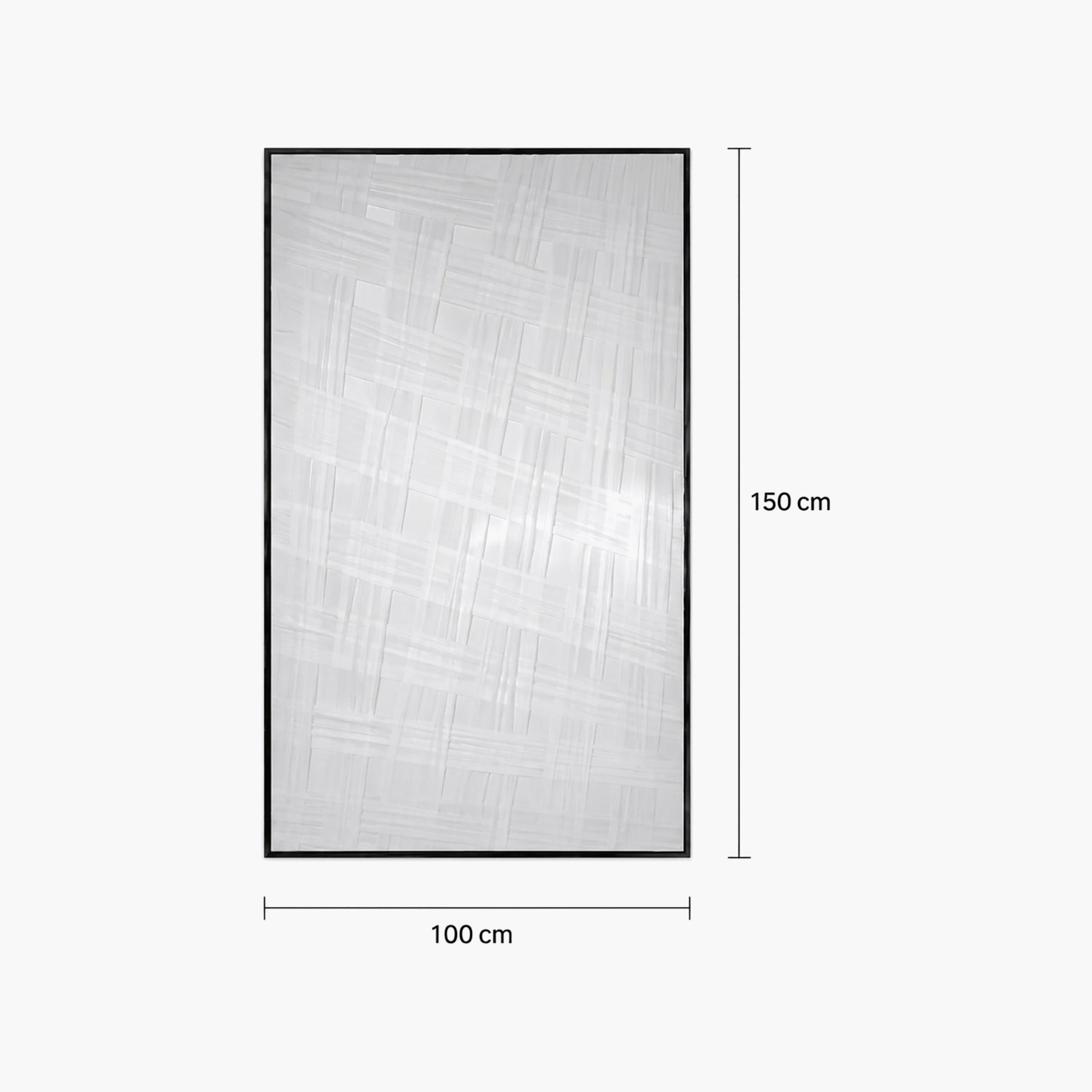 لوحة جدارية مؤطرة بقماش كانفاس أبيض بنقشة منسوجة من ماريا هومز-household-walldecorandmirrors-wallart-image-4