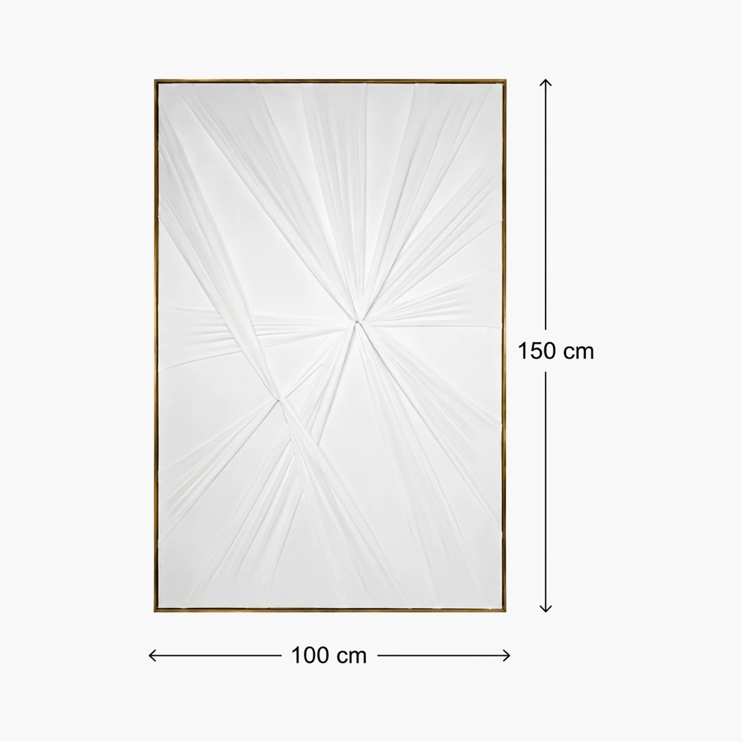 لوحة حائط بإطار بتصميم هندسي من قماش كانفاس أبيض من ماريا هومز-household-walldecorandmirrors-wallart-image-4