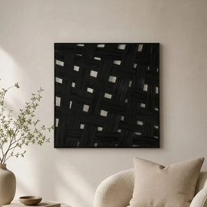 لوحة جدارية بإطار بنقشة منسوجة سوداء من ماريا هومز-household-walldecorandmirrors-image-1