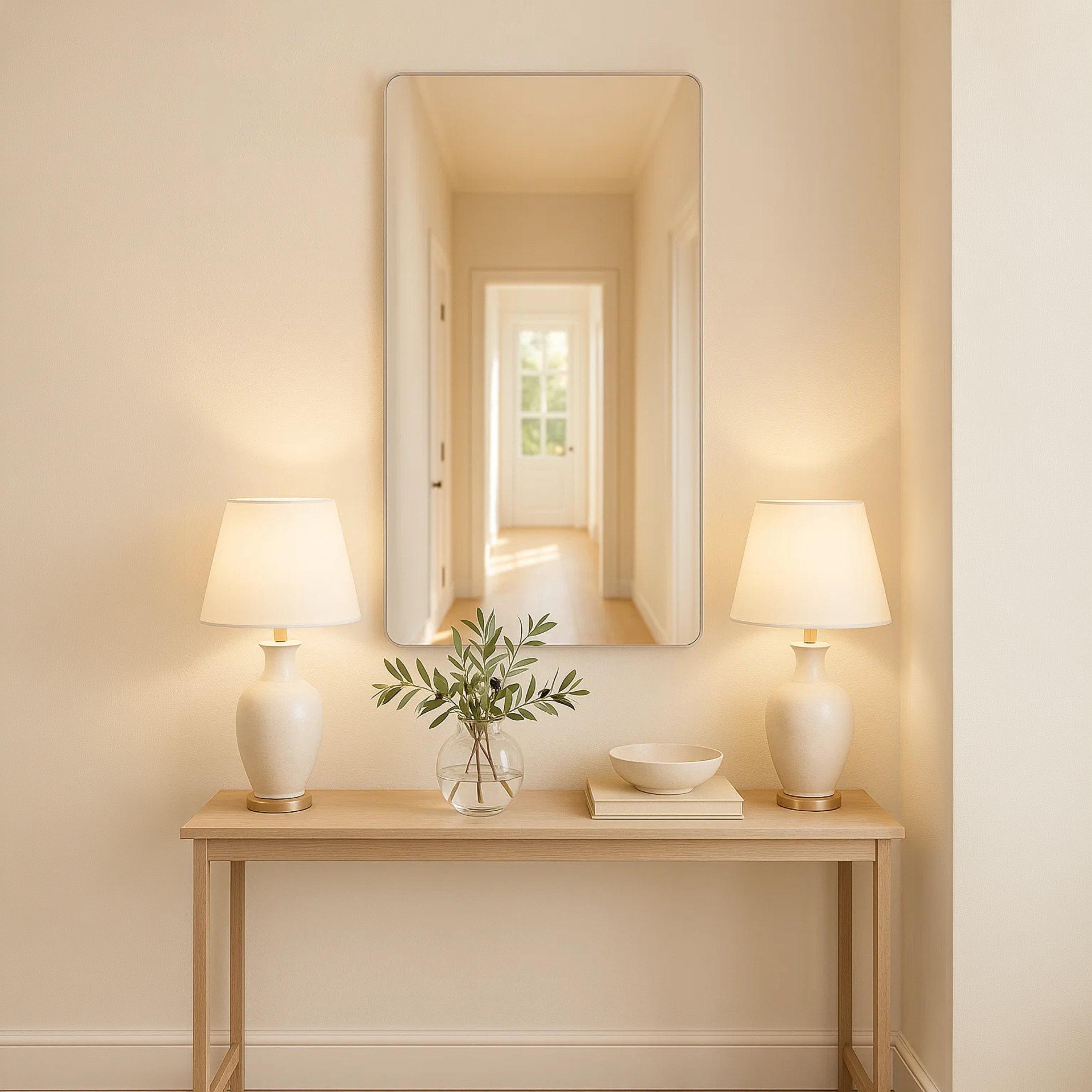 Maria Homes Silver Glass Rectangular Wall Mirror-household-walldecorandmirrors-mirrors-wallmirrors-image-3