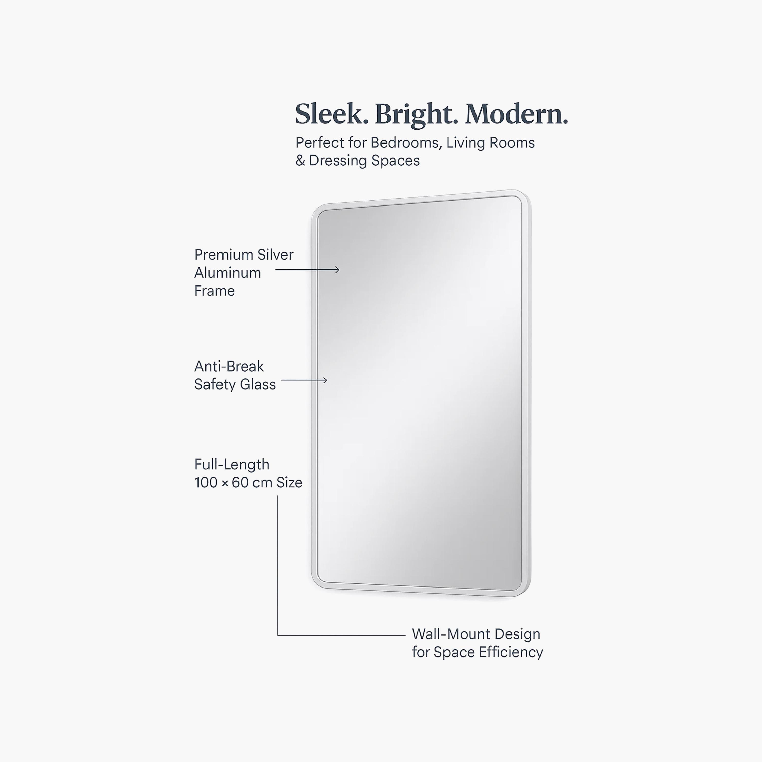 Maria Homes Silver Glass Rectangular Wall Mirror-household-walldecorandmirrors-mirrors-wallmirrors-image-4