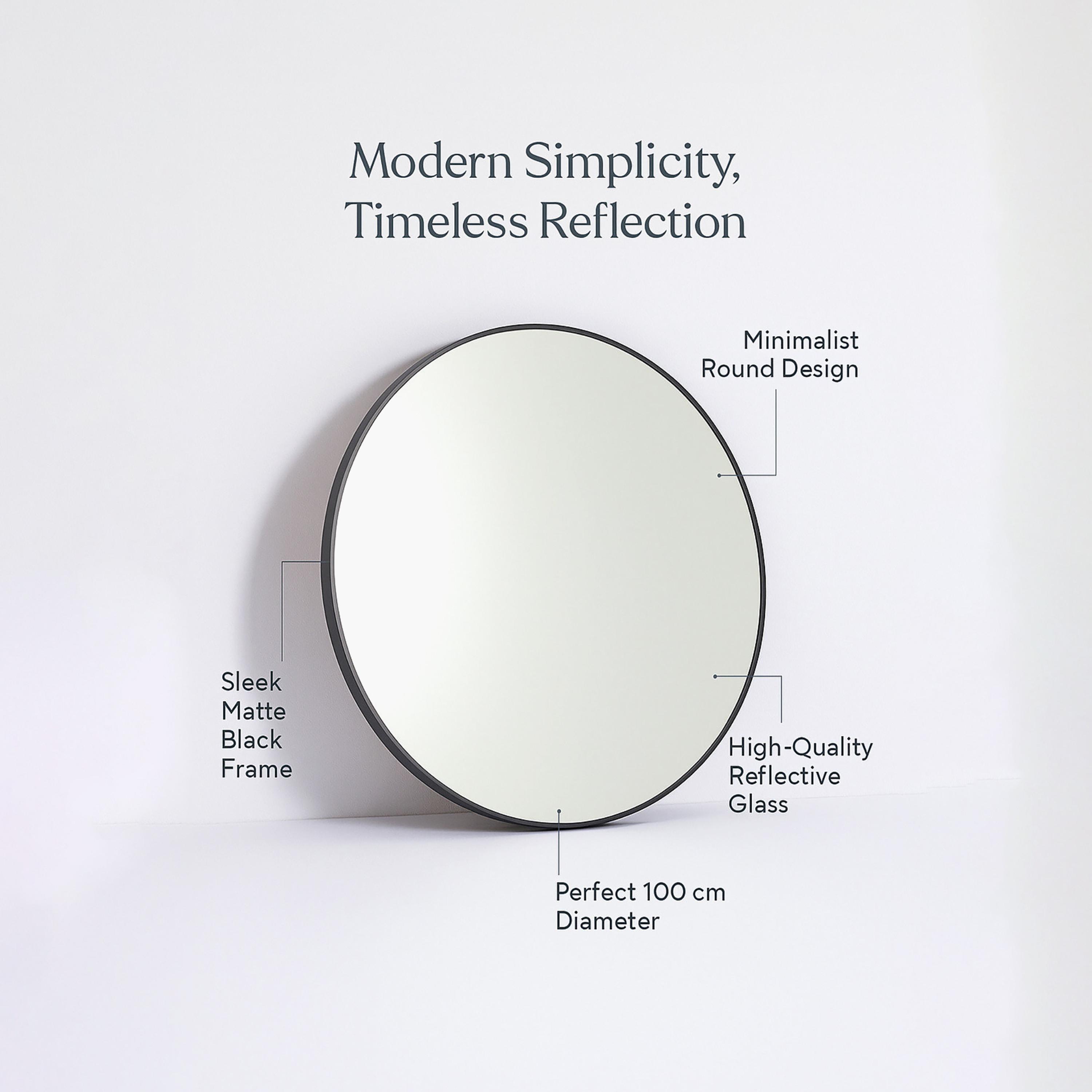 مرآة حائط دائرية زجاجية سوداء من ماريا هومز-household-walldecorandmirrors-mirrors-wallmirrors-image-4