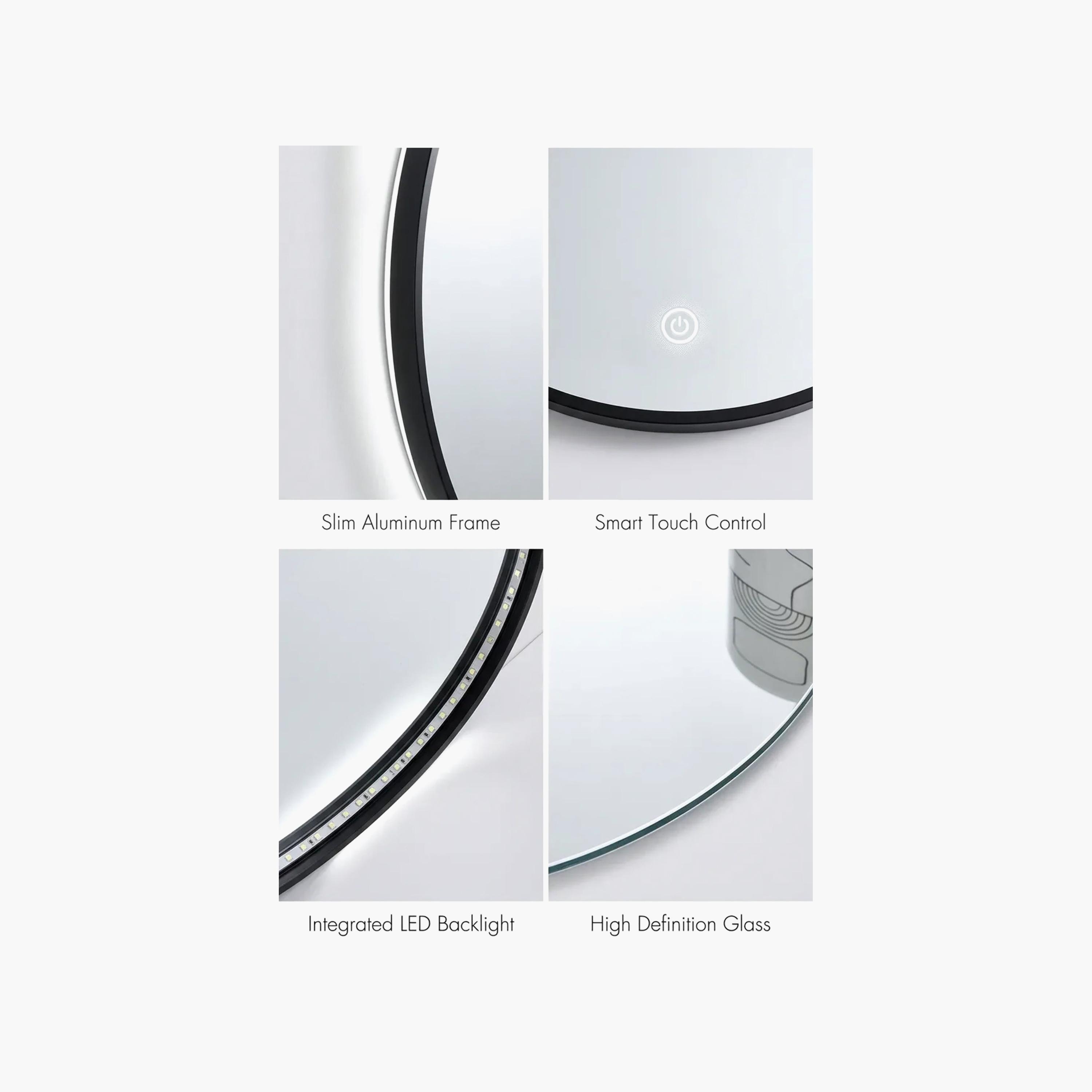 مرآة حائط دائرية زجاجية سوداء من ماريا هومز-household-walldecorandmirrors-mirrors-wallmirrors-image-4