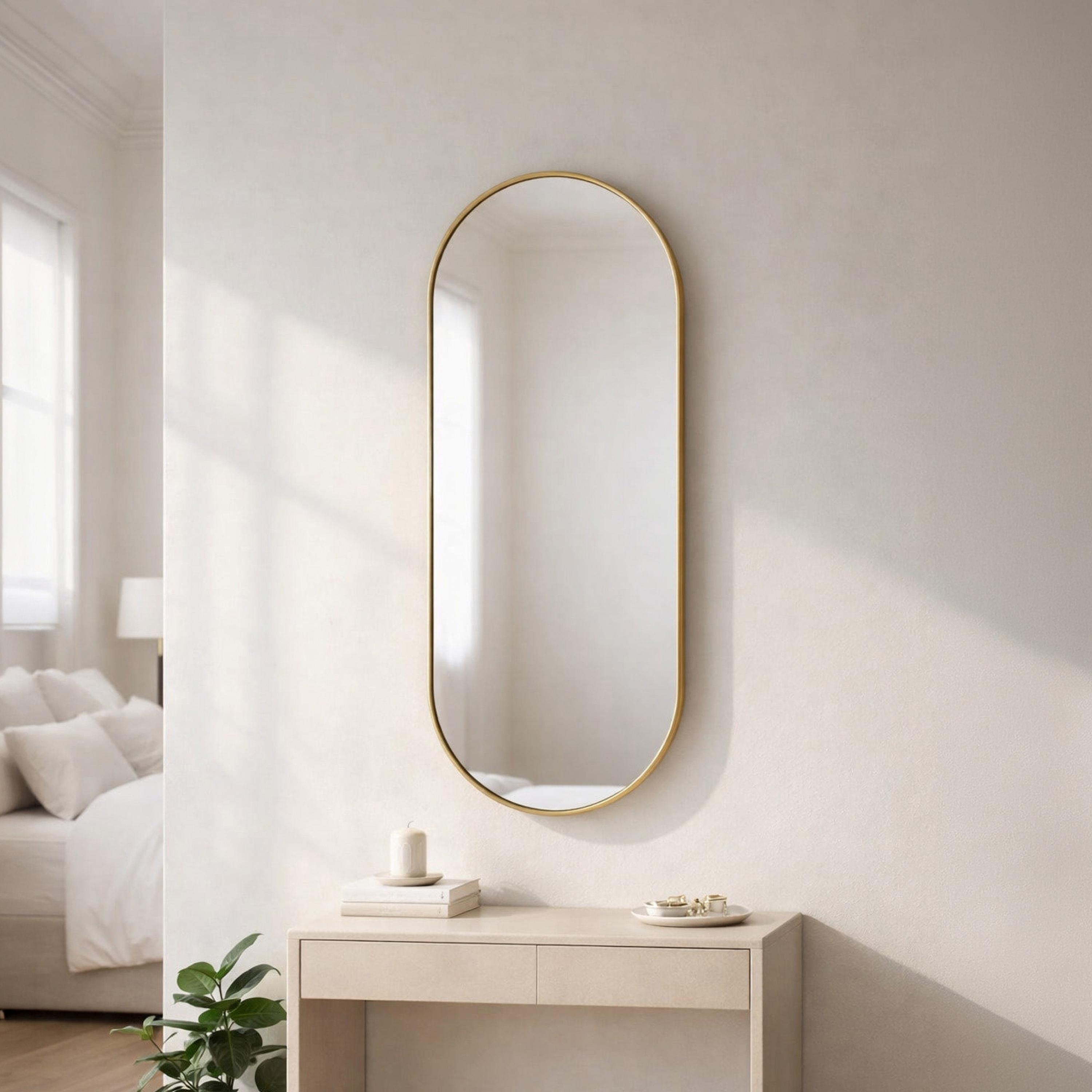 مرآة حائط بيضاوية من الزجاج من ماريا هومز-household-walldecorandmirrors-mirrors-wallmirrors-image-1