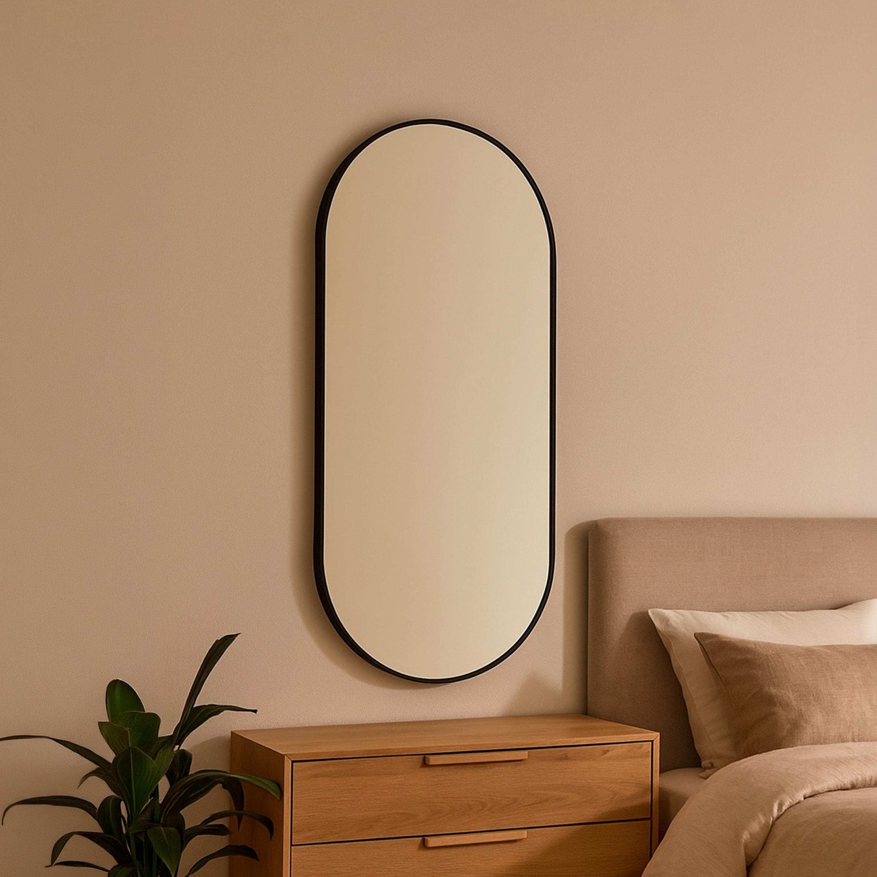 مرآة حائط بيضاوية من الزجاج من ماريا هومز-household-walldecorandmirrors-mirrors-wallmirrors-image-1