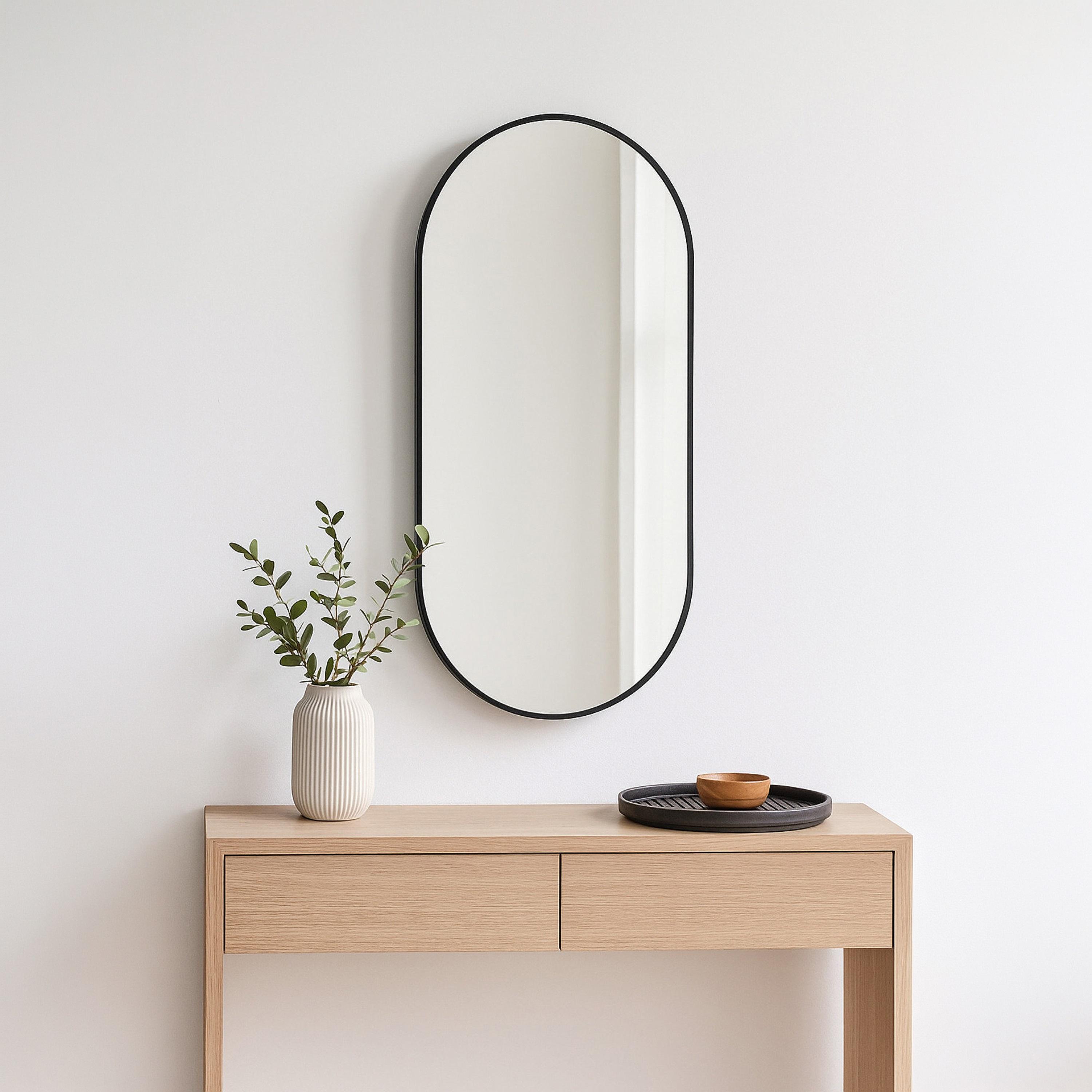 مرآة حائط بيضاوية من الزجاج من ماريا هومز-household-walldecorandmirrors-mirrors-wallmirrors-image-2