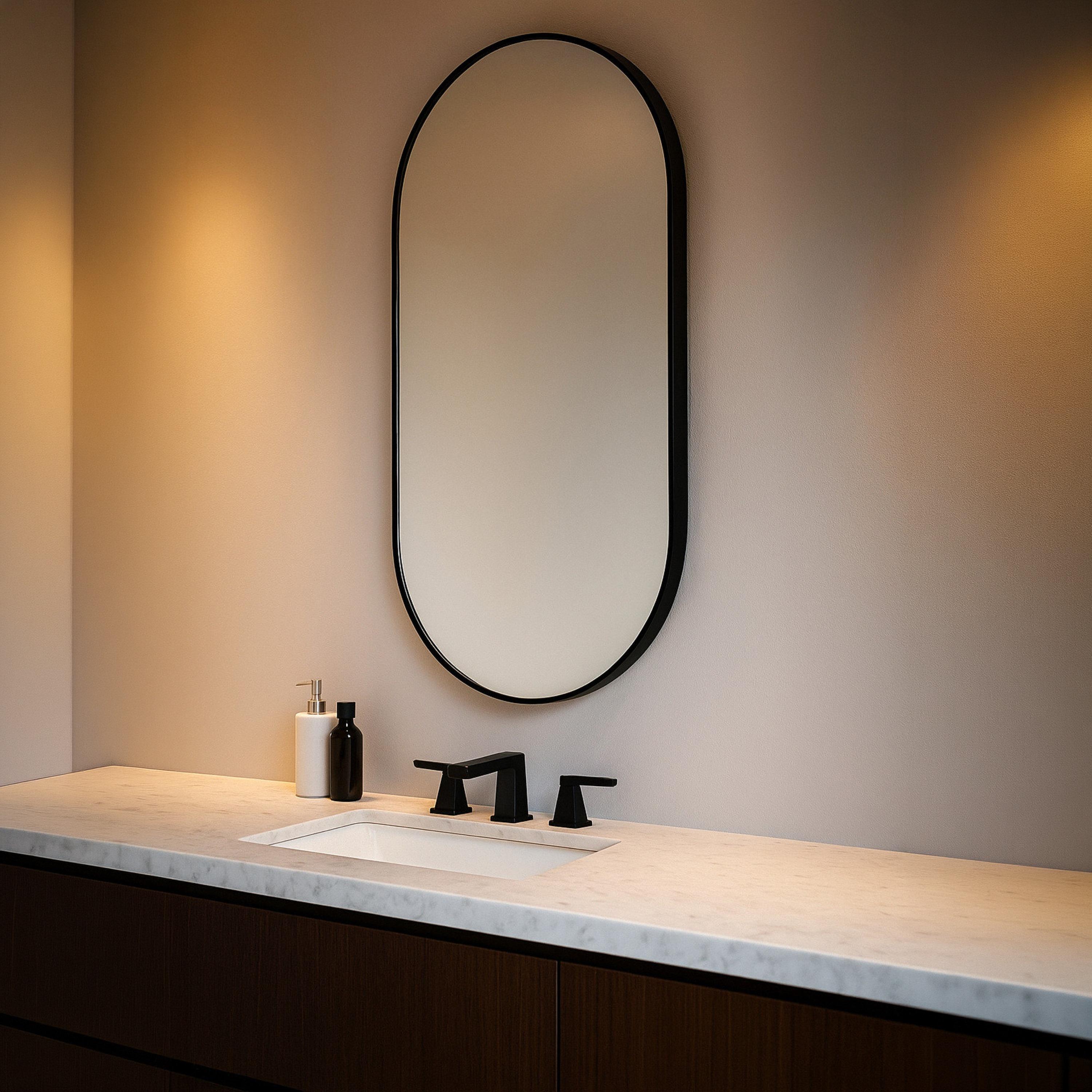 مرآة حائط بيضاوية من الزجاج من ماريا هومز-household-walldecorandmirrors-mirrors-wallmirrors-image-3