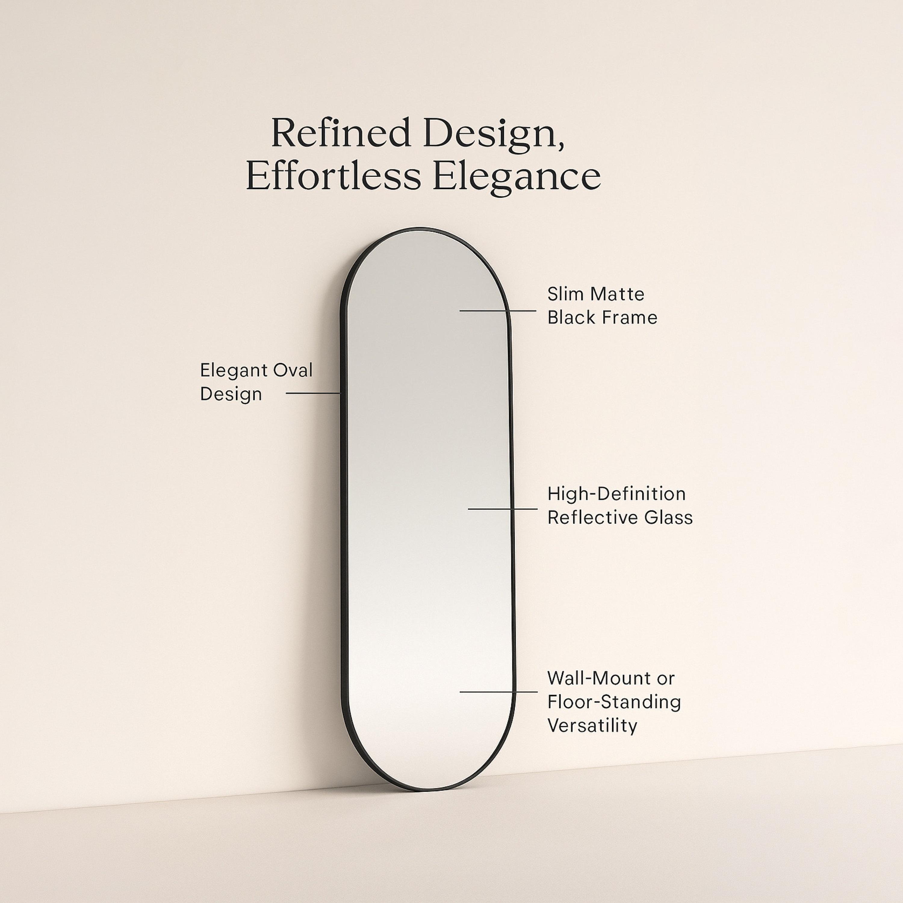مرآة حائط بيضاوية من الزجاج من ماريا هومز-household-walldecorandmirrors-mirrors-wallmirrors-image-4