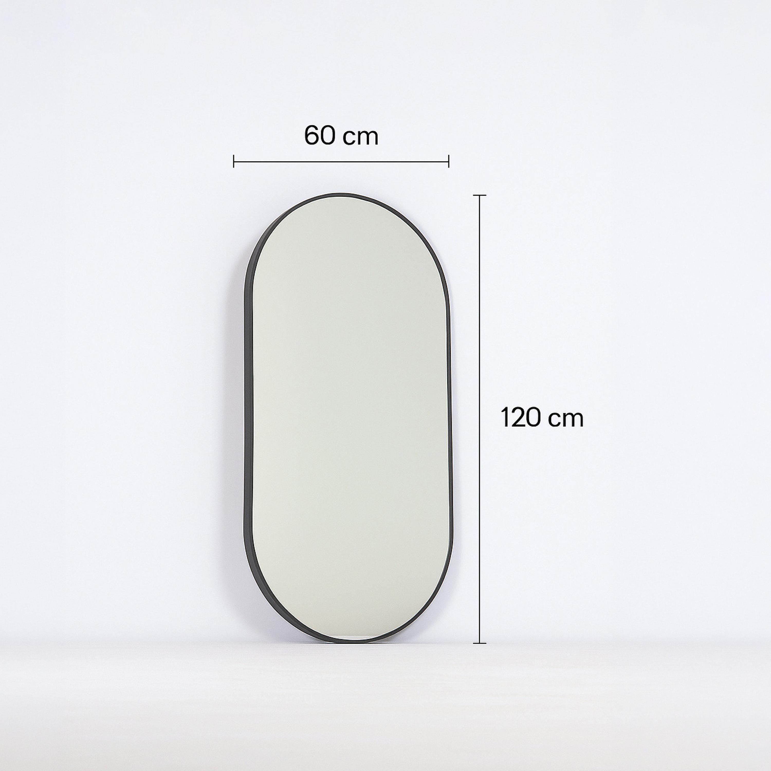 مرآة حائط بيضاوية من الزجاج من ماريا هومز-household-walldecorandmirrors-mirrors-wallmirrors-image-6