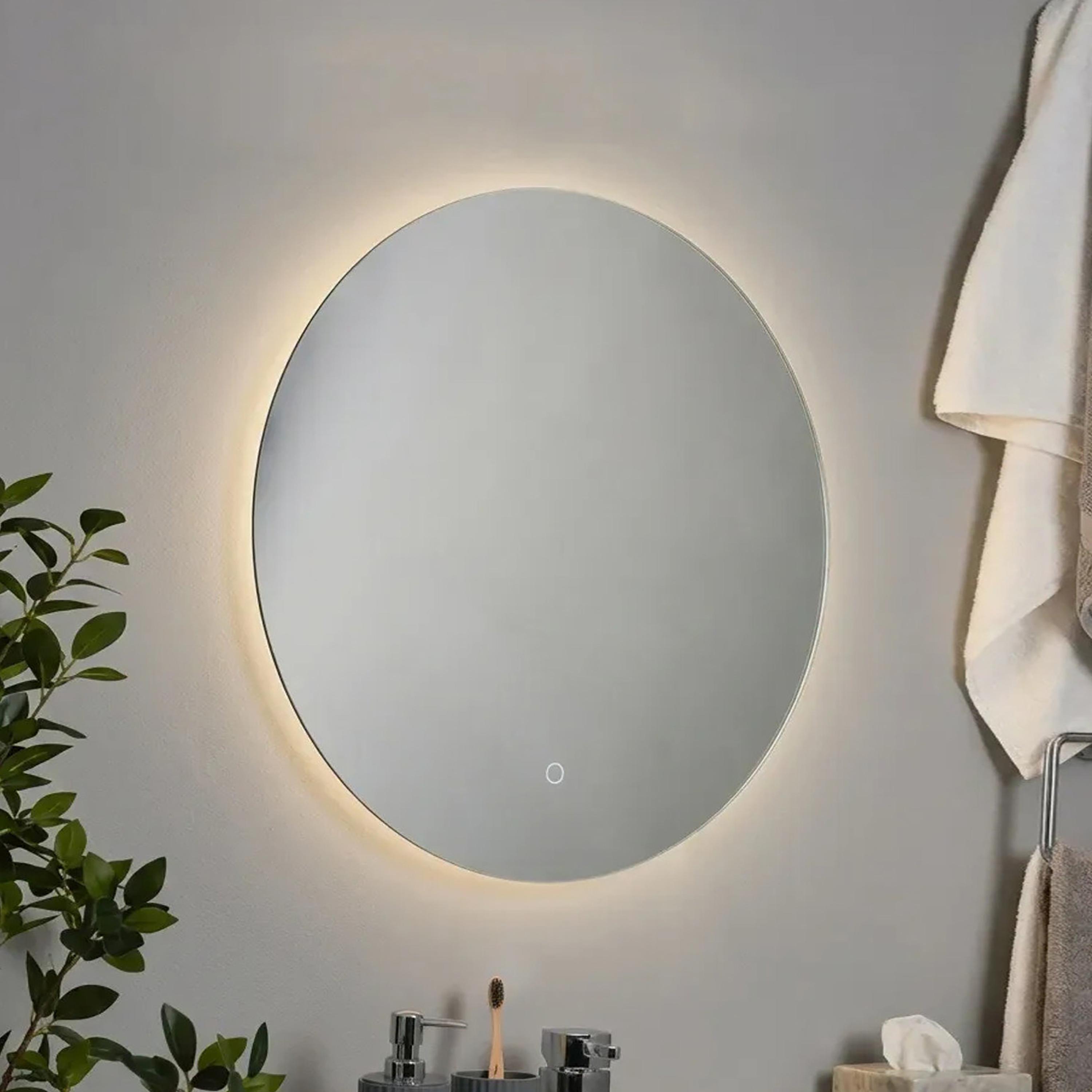 مرآة حائط دائرية زجاجية بيضاء من ماريا هومز-household-walldecorandmirrors-mirrors-wallmirrors-image-2