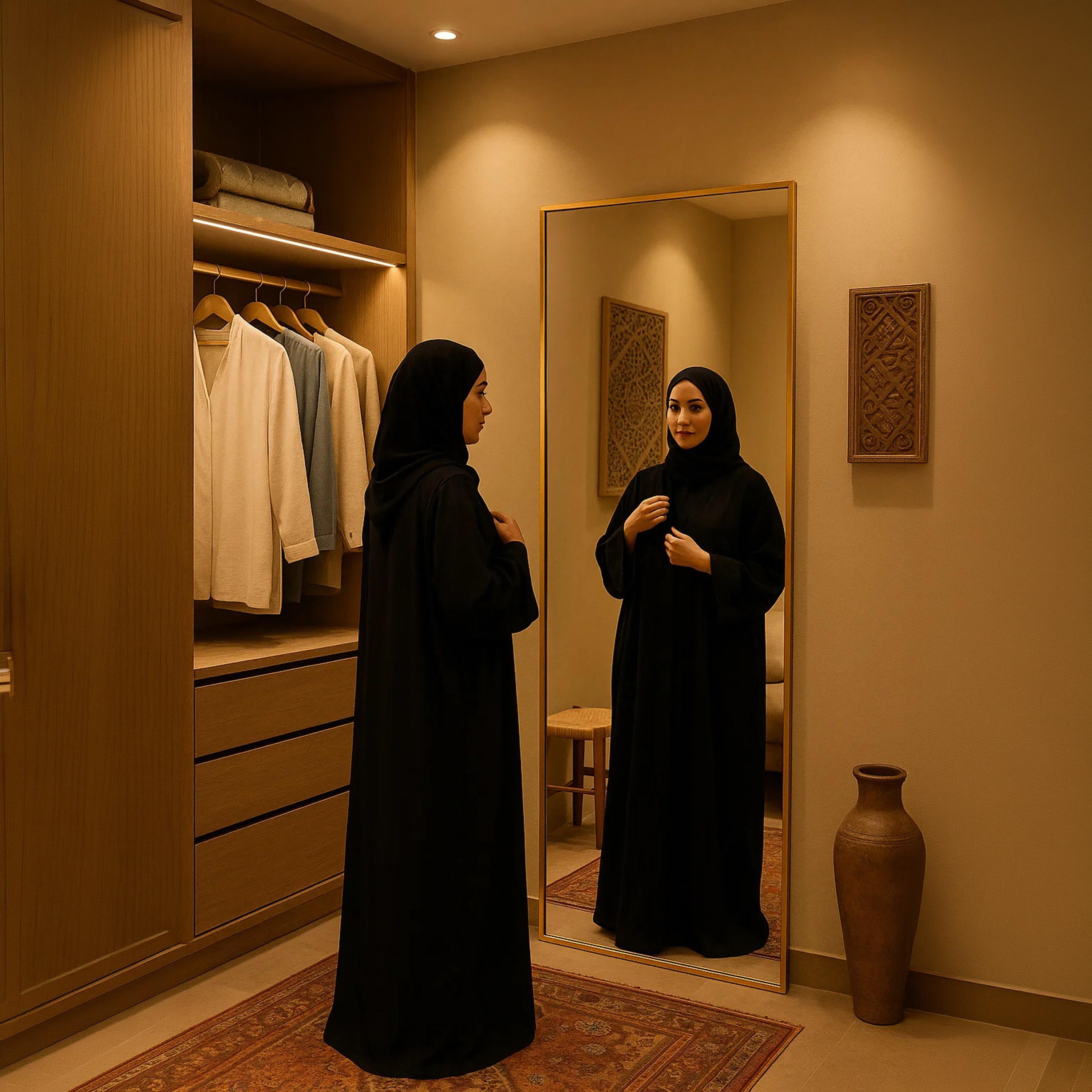 مرآة أرضية مستطيلة من الزجاج بلون الذهب من ماريا هومز-household-walldecorandmirrors-mirrors-wallmirrors-image-3