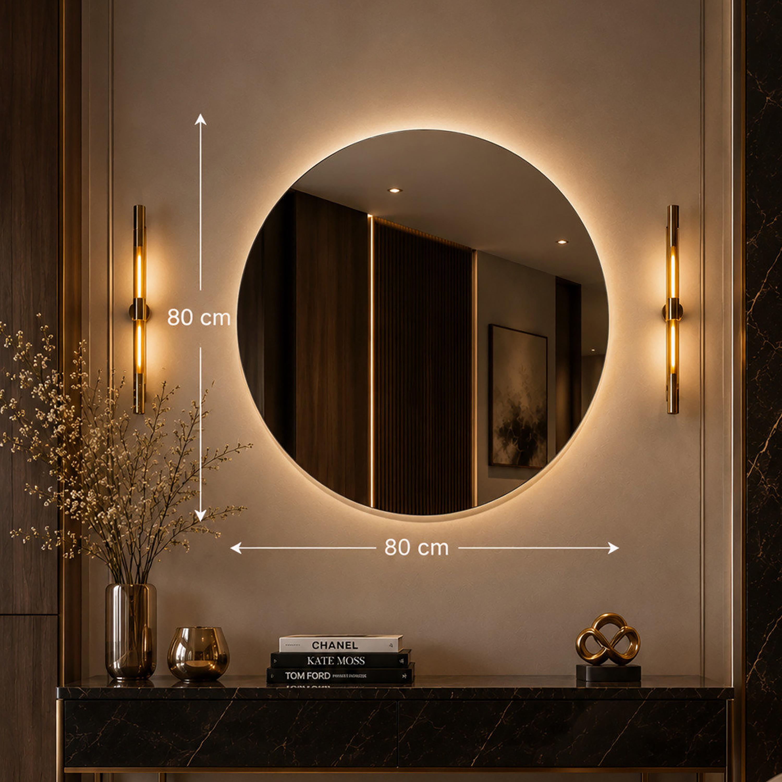 مرآة حائط دائرية زجاجية بيضاء من ماريا هومز-household-walldecorandmirrors-mirrors-wallmirrors-image-4