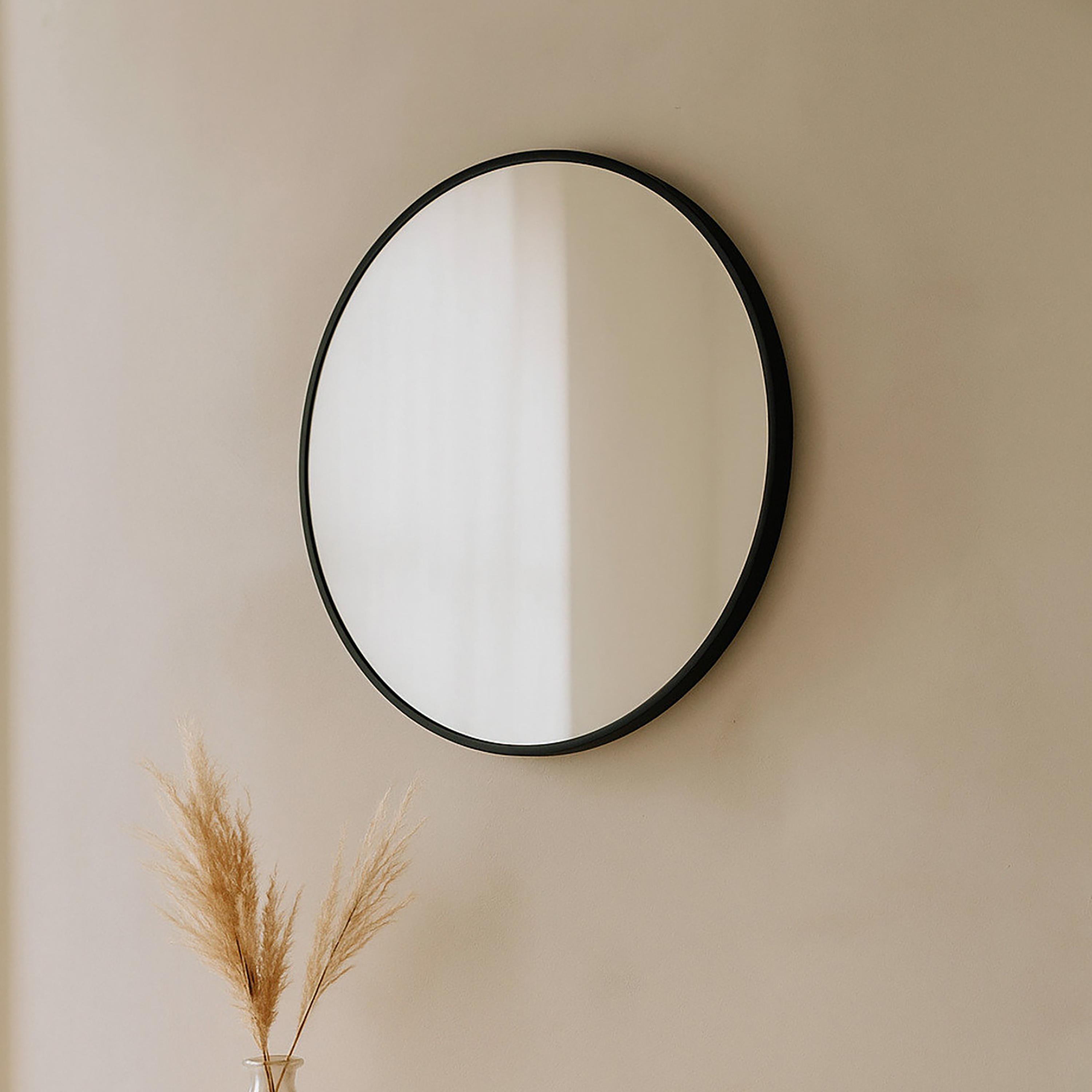 مرآة حائط دائرية زجاجية سوداء من ماريا هومز-household-walldecorandmirrors-mirrors-wallmirrors-image-2