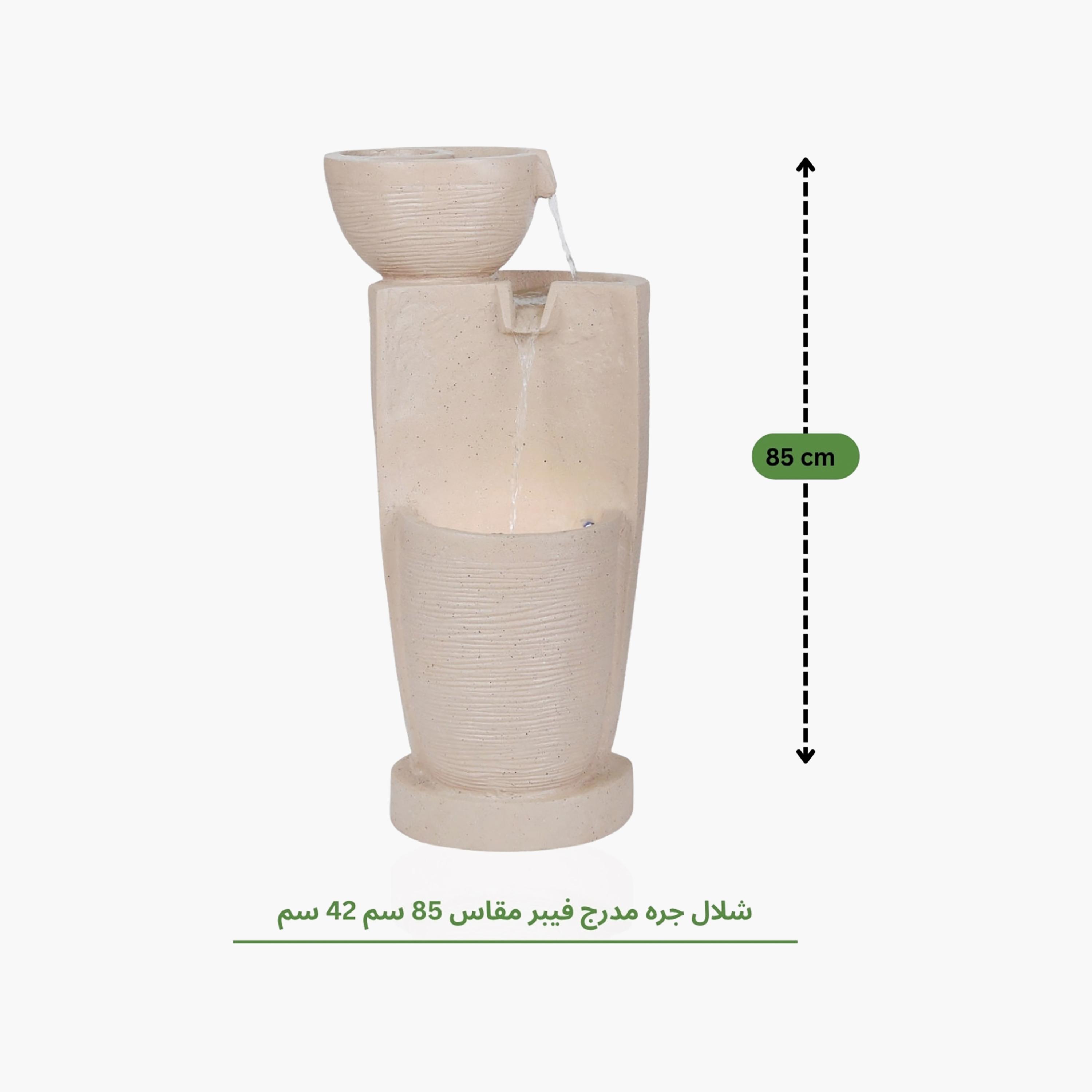 نافورة ديكورية متدرجة بلون البيج من ماريا هومز-household-gardenandoutdoor-fountains-image-3